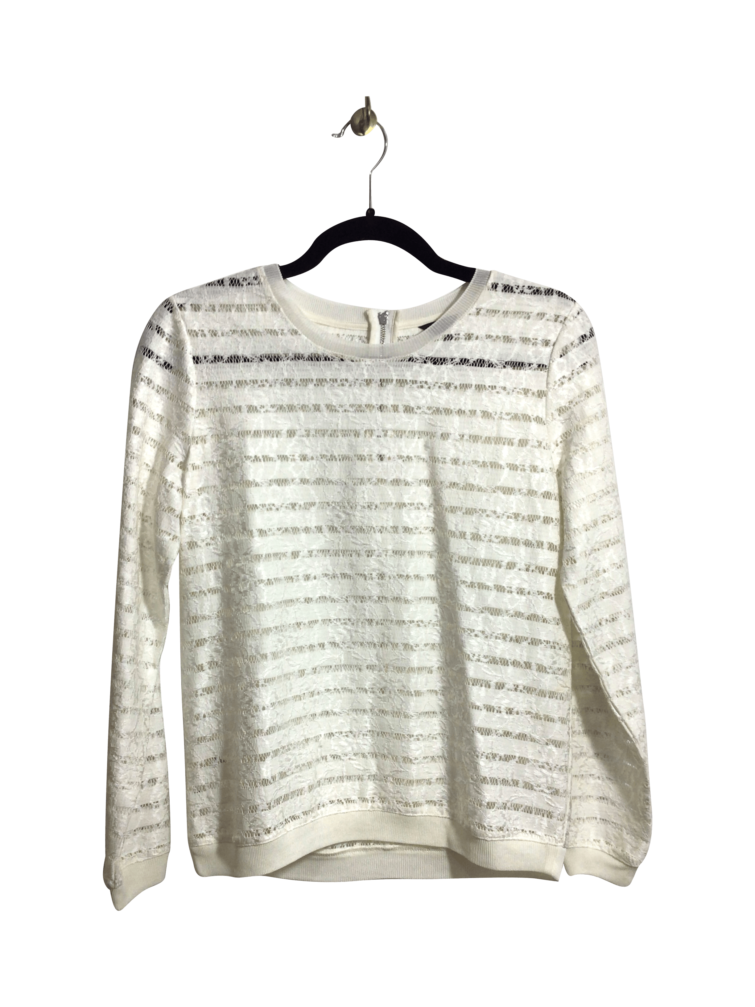 ANN TAYLOR Stylish Women's White Regular Fit Long Sleeve T-Shirt - Size S