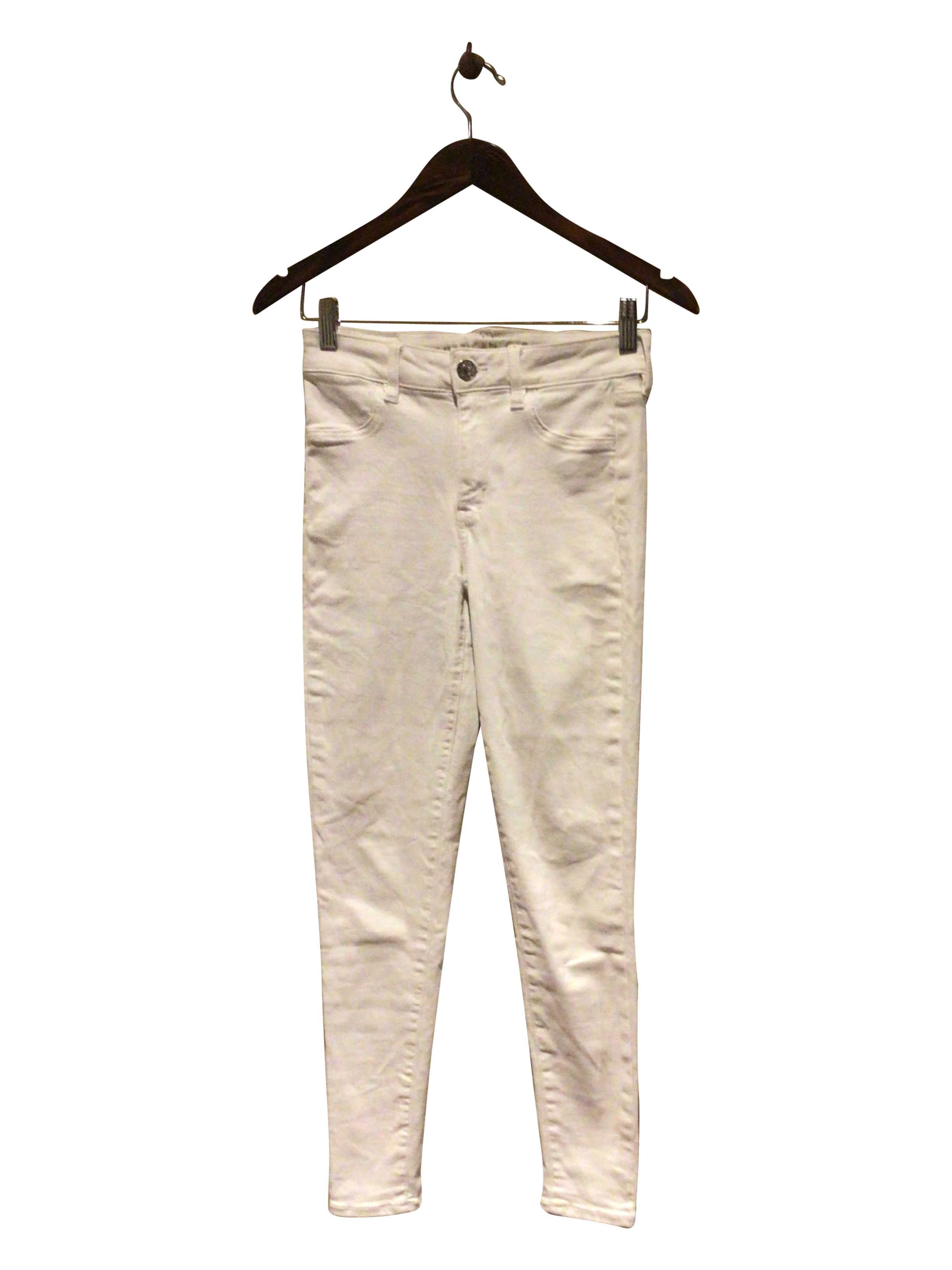 Stylish AMERICAN EAGLE Regular Fit White Straight - Legged Jean Size 2