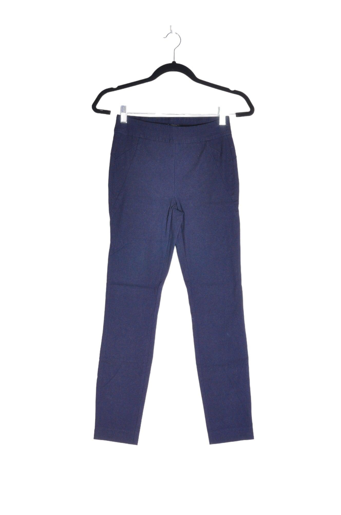 Stylish RW&CO Blue Regular Fit Women's Second - Hand Work Pants in Size S