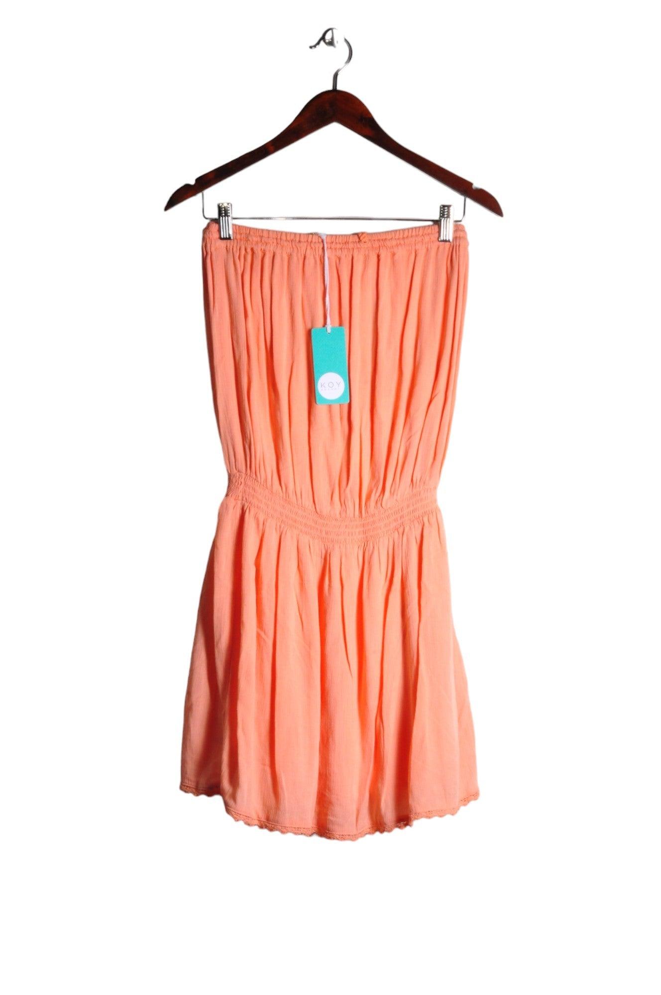 KOY RESORT Stylish Orange Regular Fit Women's Wrap Dresses in S and L Sizes