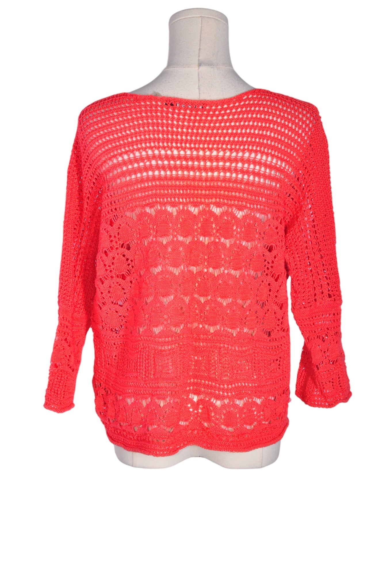Stylish NIC + ZOE Women's Regular Fit Red Knit Tops - Size M