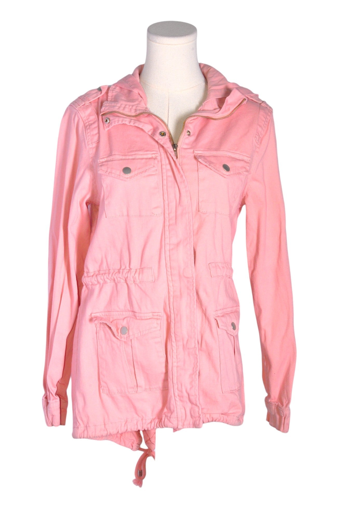 DESIGN LAB Stylish Pink Regular Fit Women's Coat - Size S