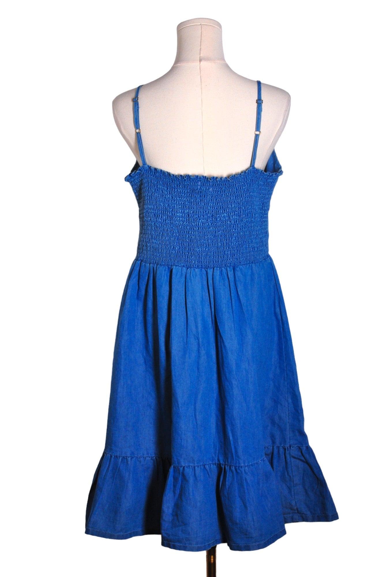 JAPNA Stylish Women's Blue Regular Fit & Flare Dress - Size L