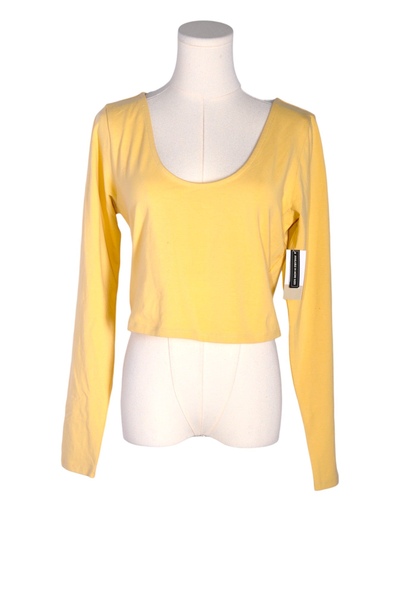 Stylish BP Women's Regular Fit Yellow Crop Top - Size L