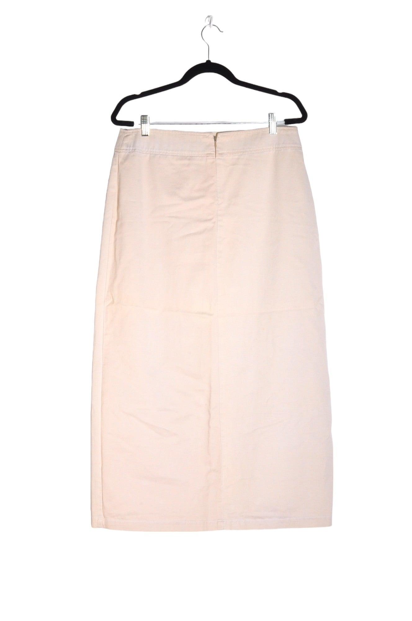 CLEO Women's Classic Beige Regular Fit Pencil Skirt - Size 14