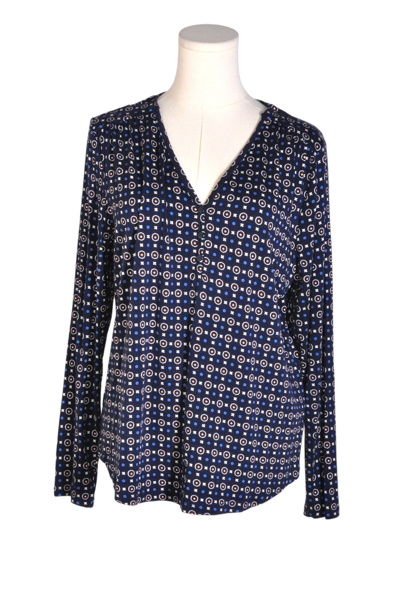 Stylish CLEO Regular Fit Blue Women's Blouse - Size L