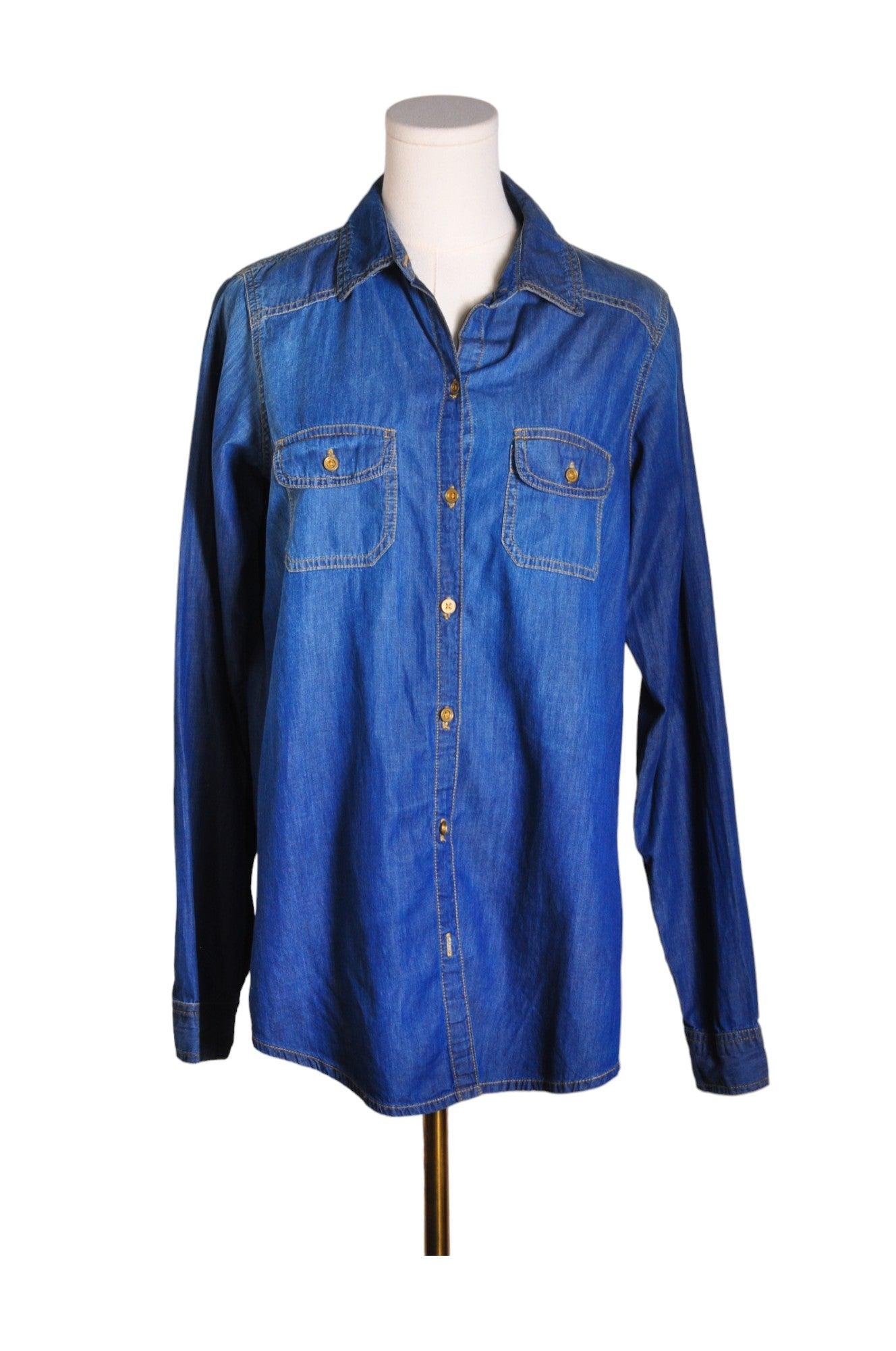 Stylish KISMET Women's Blue Regular-Fit Denim Tops - Size M