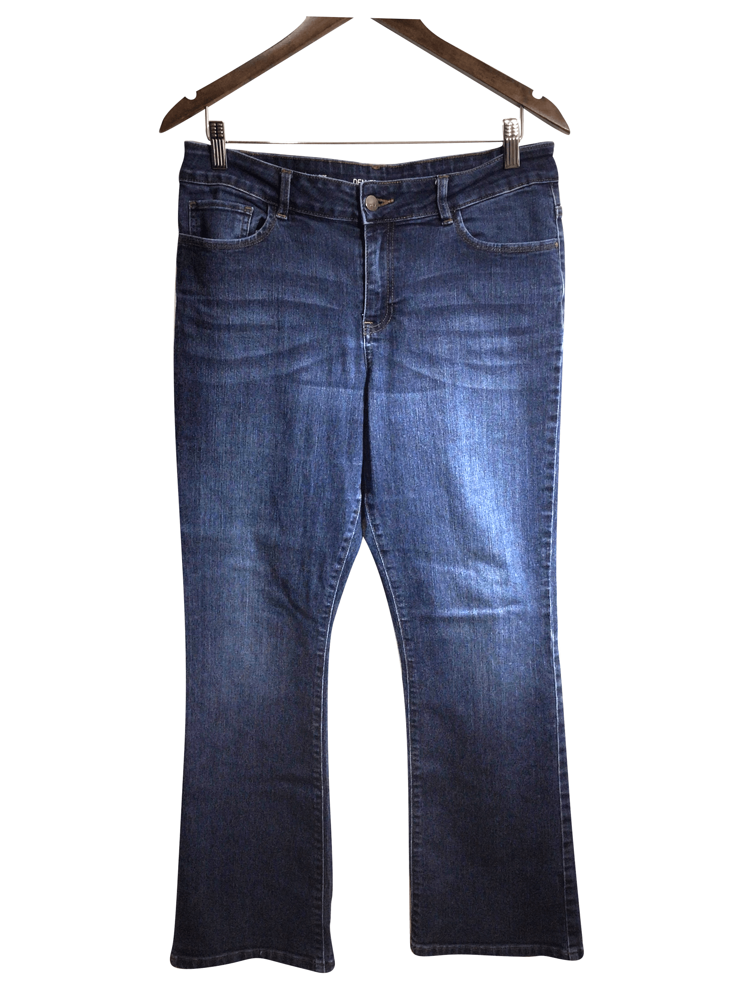DENVER HAYES Stylish Women's Blue Regular Fit Straight-Legged Jeans - Size 10x30