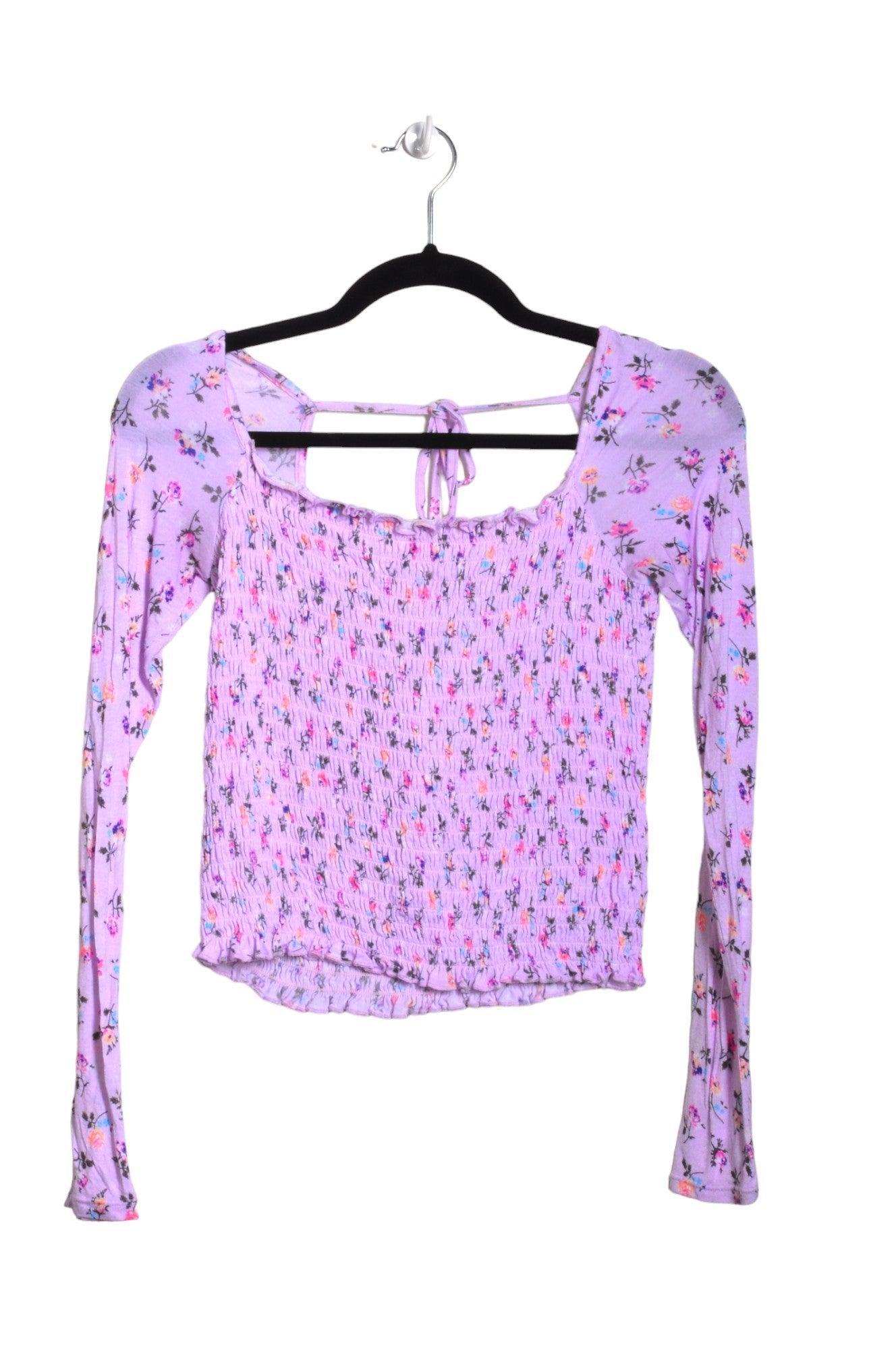 DESIGN LAB Stylish Women's Purple Regular-Fit Blouses - Size S
