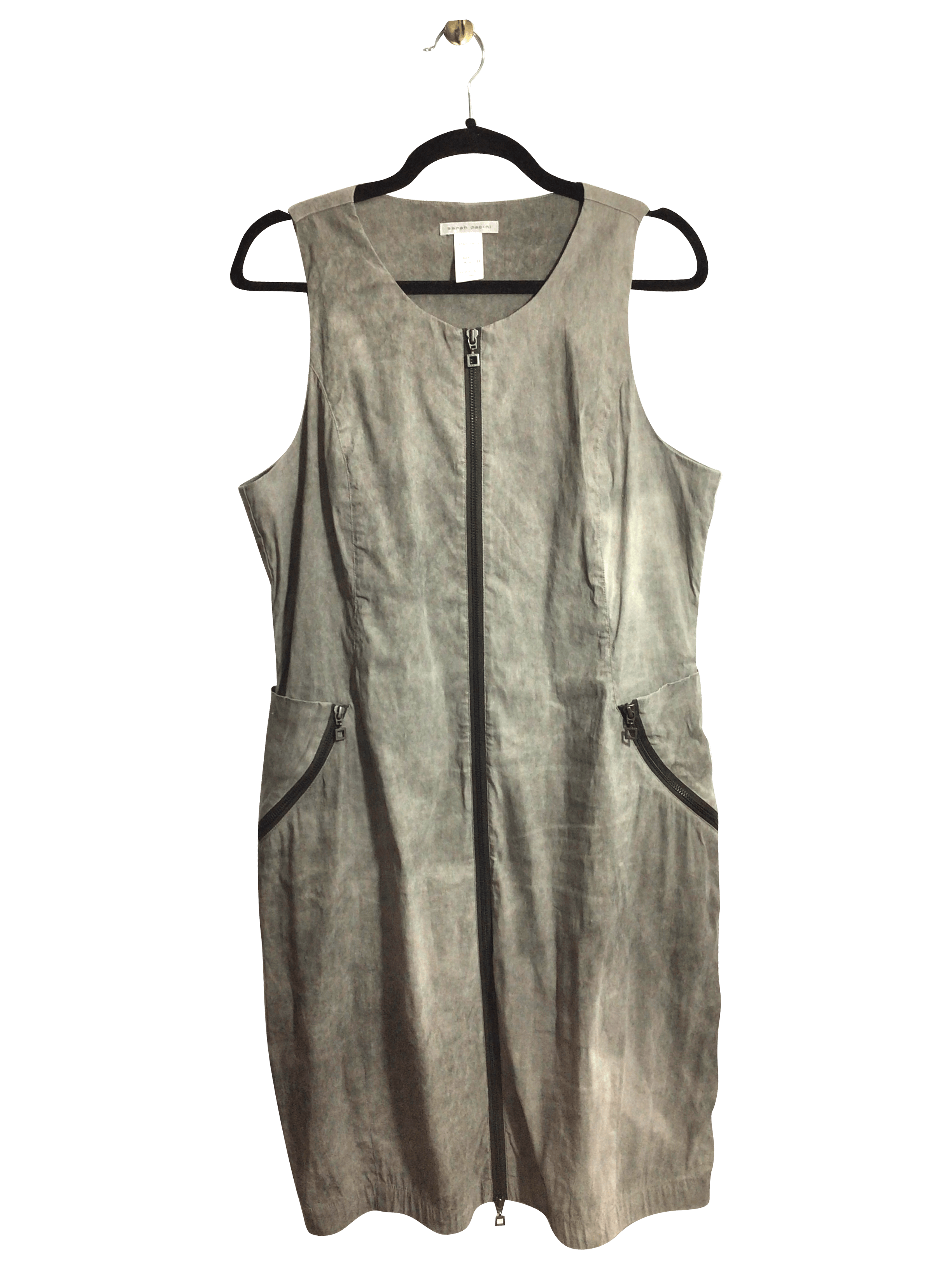 Stylish SARA PACCINI Gray Regular Fit Women's Shirt Dress - Size 3