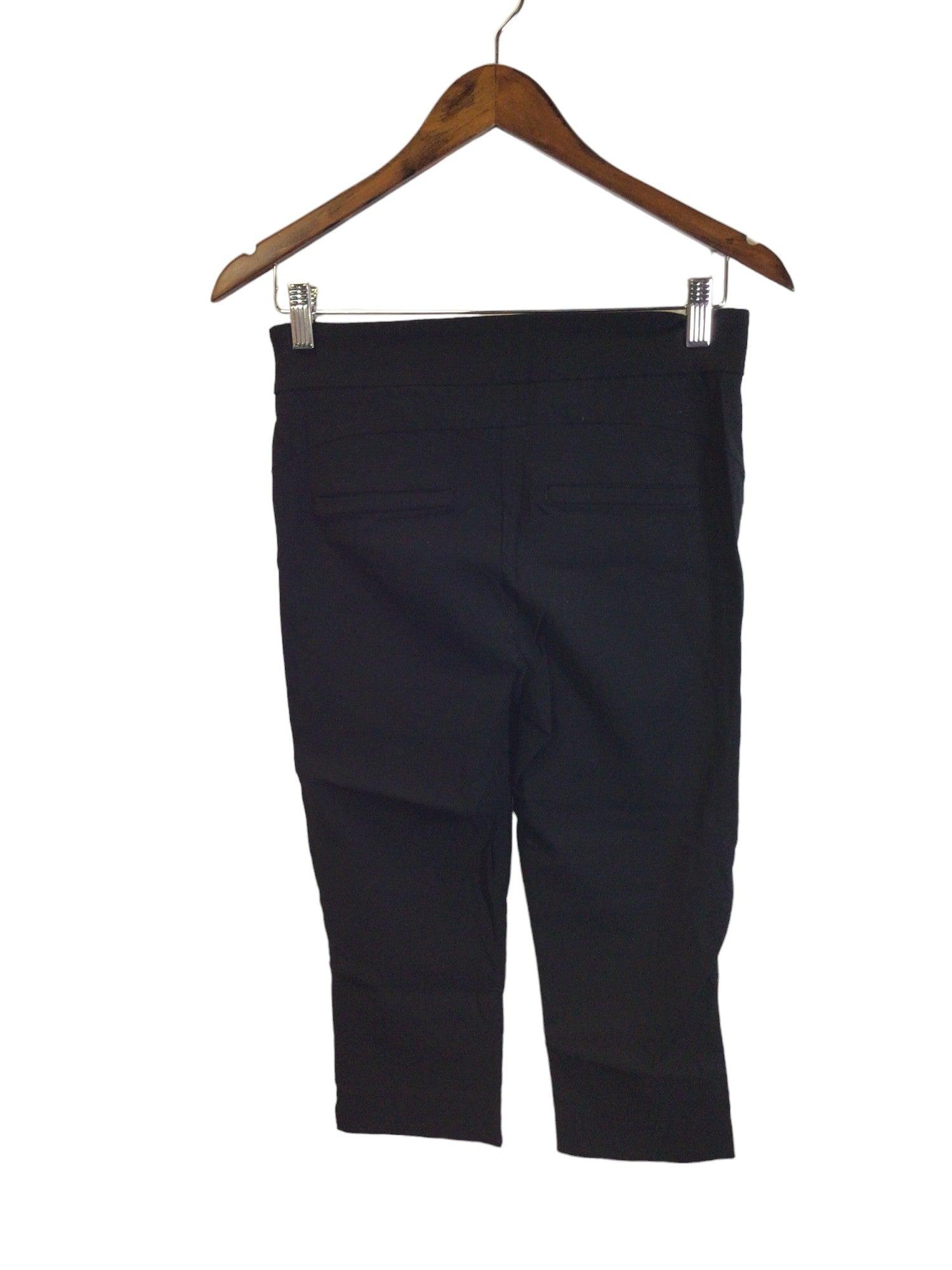 Stylish RW&CO Women's Black Regular Fit Second - Hand Work Pants in Size M