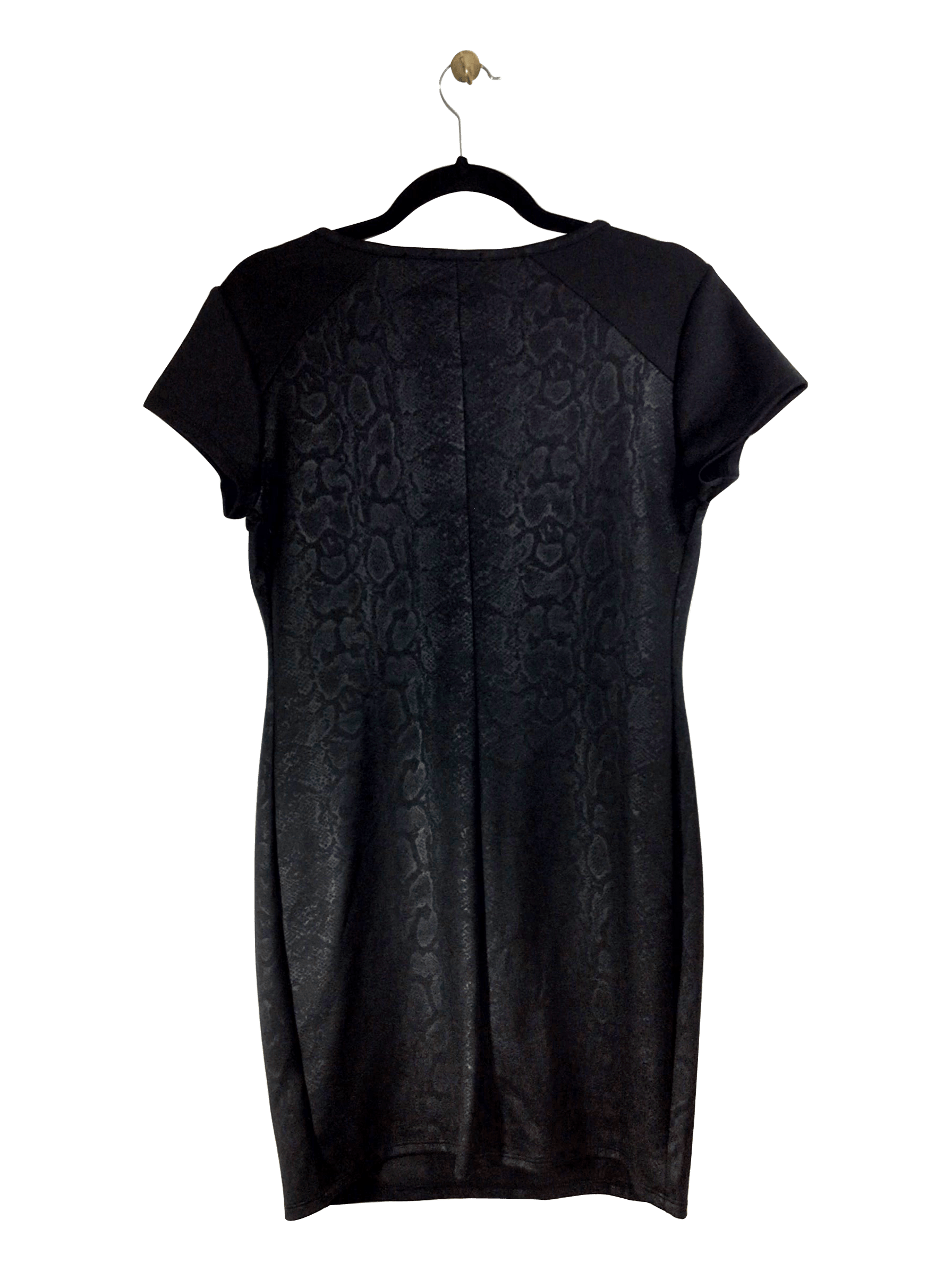Stylish DEX Black Regular-Fit Midi Dress in Size M