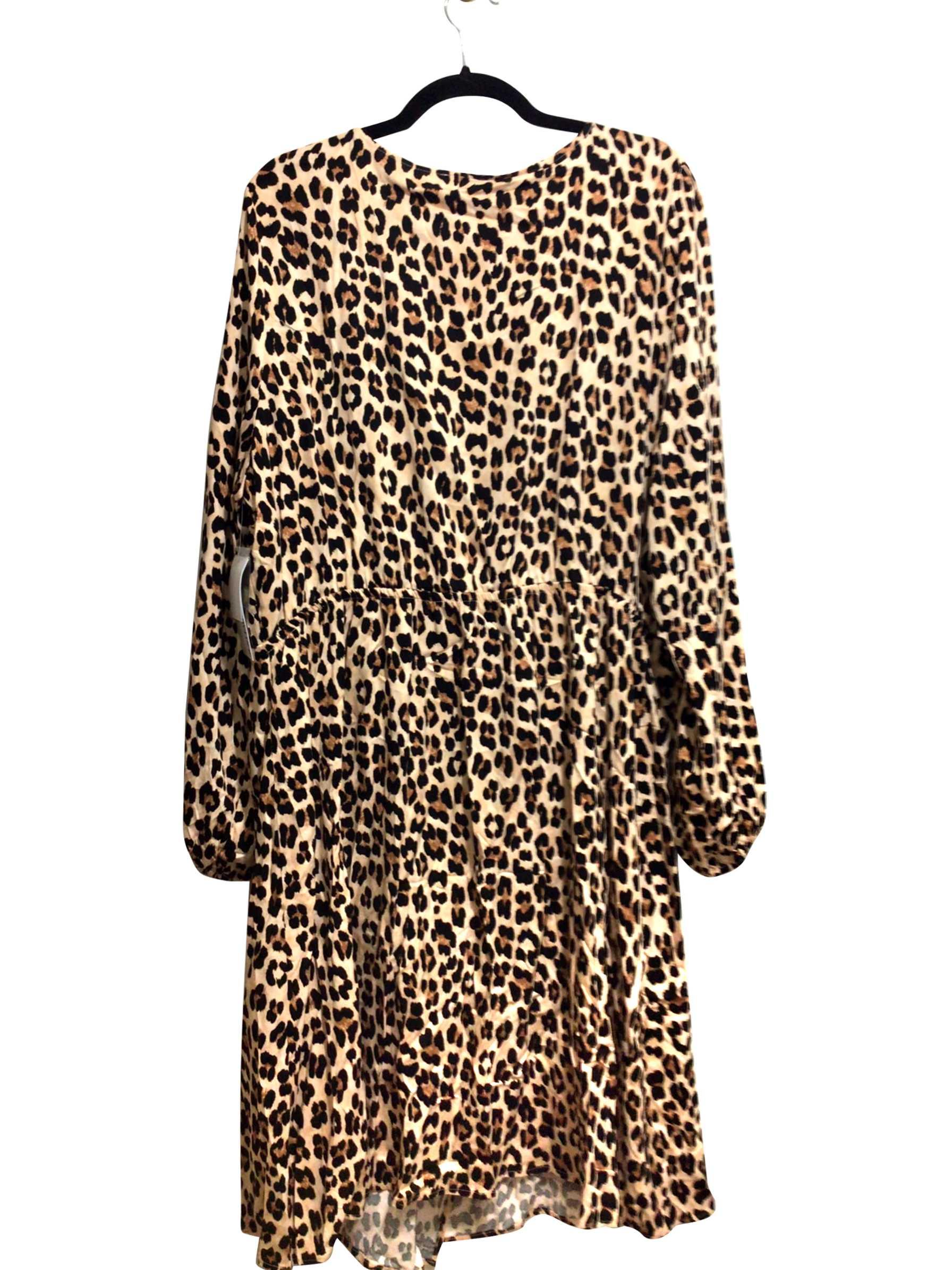 JUSTFAB Stylish Regular Fit Brown Shift Dress - Size 3X
