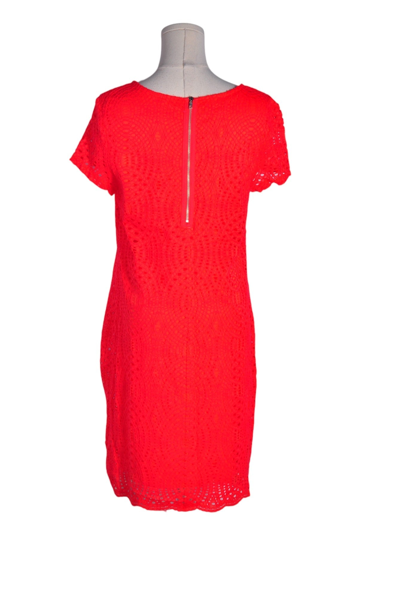 CHICO'S Stylish Regular Fit Women's Red Drop Waist Dress - Size 15
