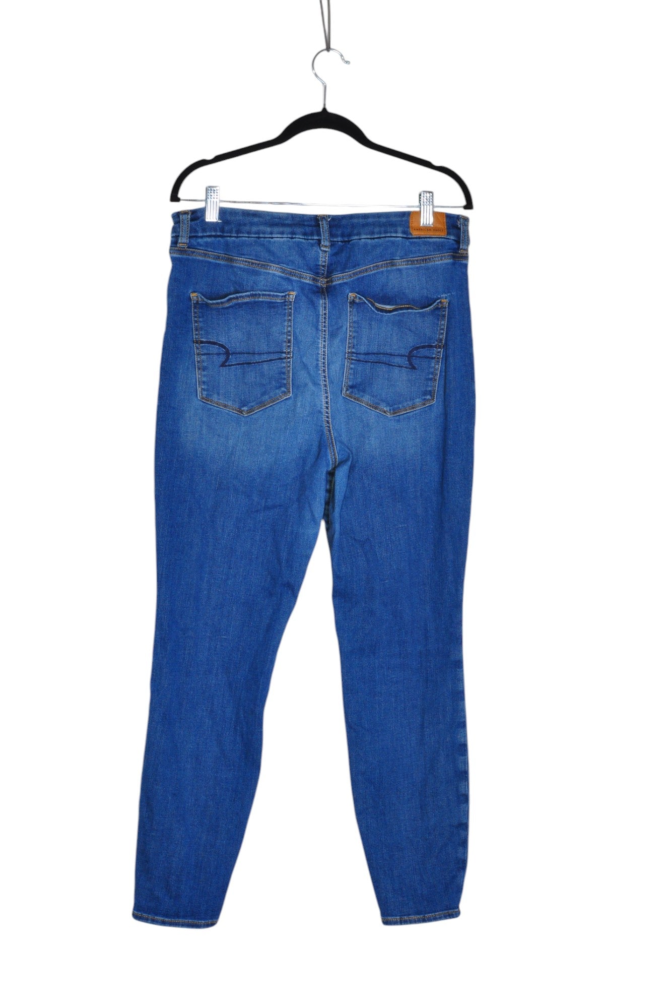 AMERICAN EAGLE Second-Hand Women's Blue Regular Fit Straight-Legged Jeans - Size 16