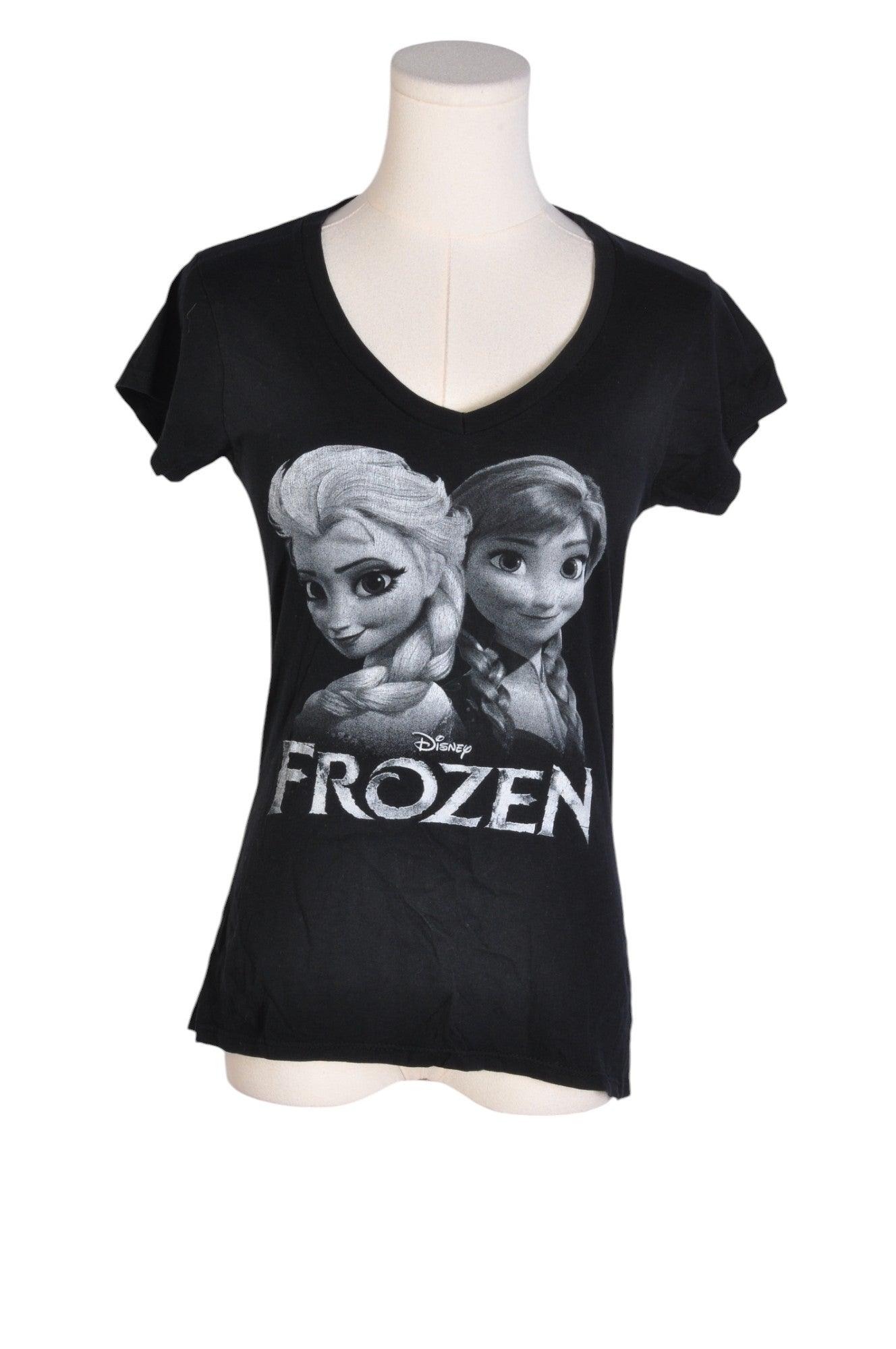 DISNEY Stylish Women's Regular Fit Black T-Shirt - Size M