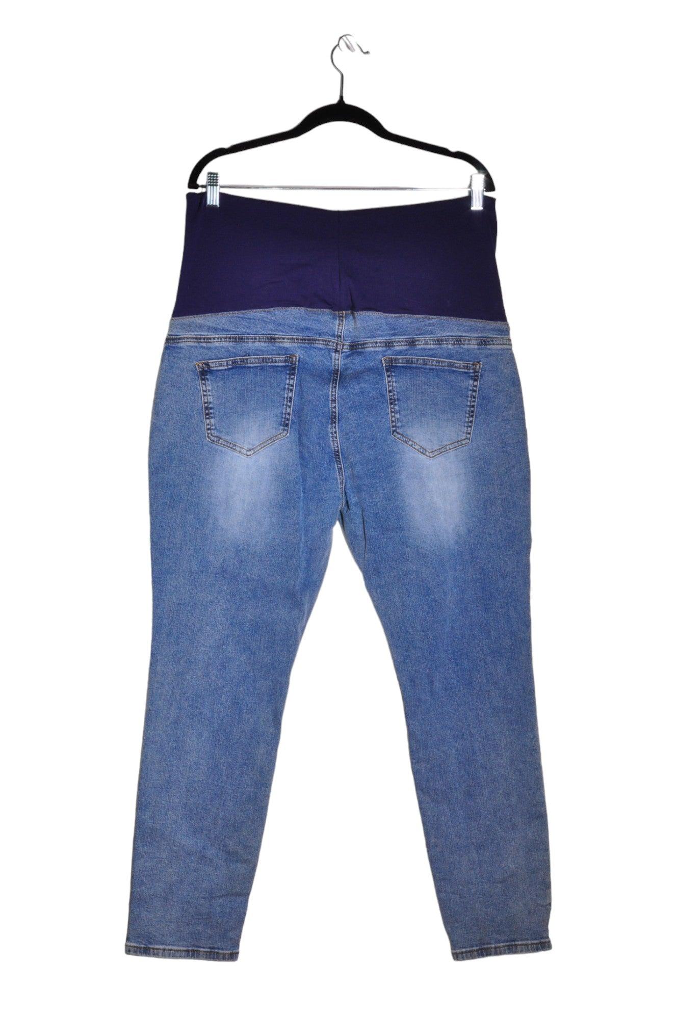 ANGELS MATERNITY Stylish Women's Blue XXL Regular Fit Straight-Legged Maternity Jeans