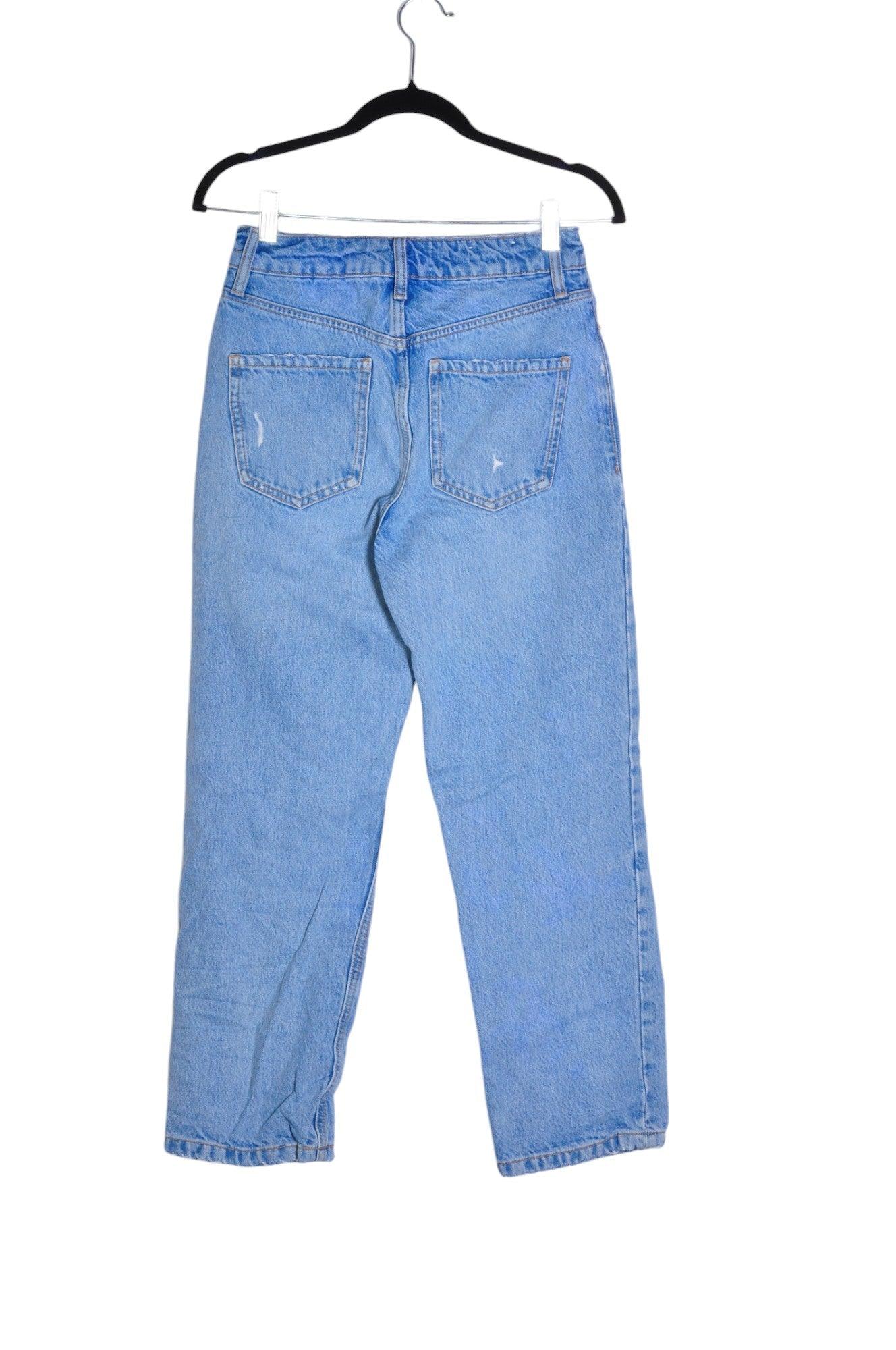 DYNAMITE Stylish Blue Regular-Fit Second-Hand Women's Straight-Legged Jeans - Size 25