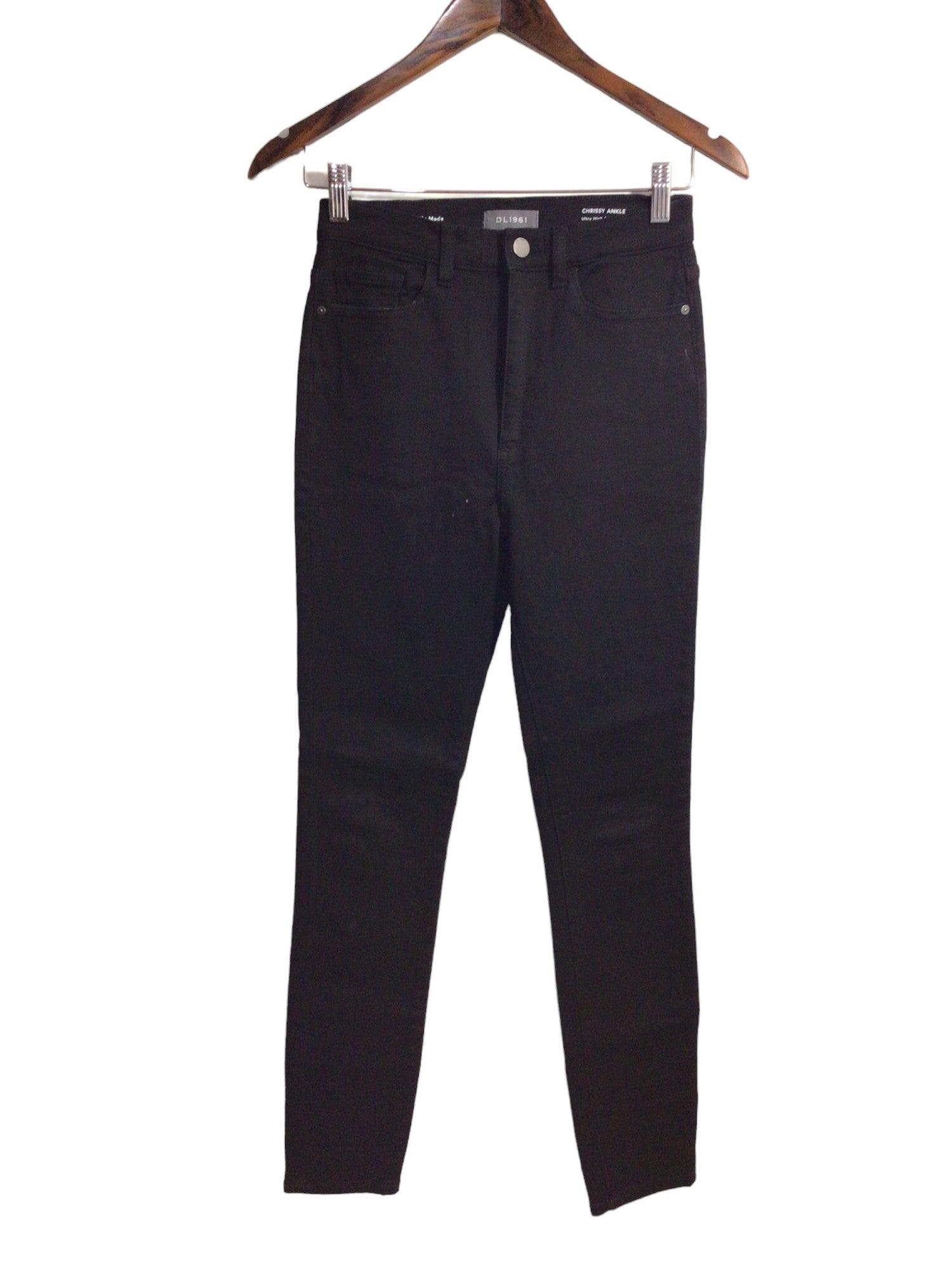 DL1961 Second Hand Women's Black Regular Fit Straight-Legged Jeans - Size 25
