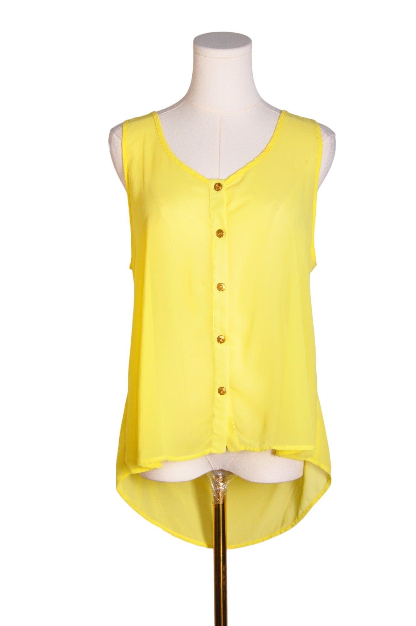 Stylish ANDREE Women's Yellow Regular-Fit Blouse - Size L