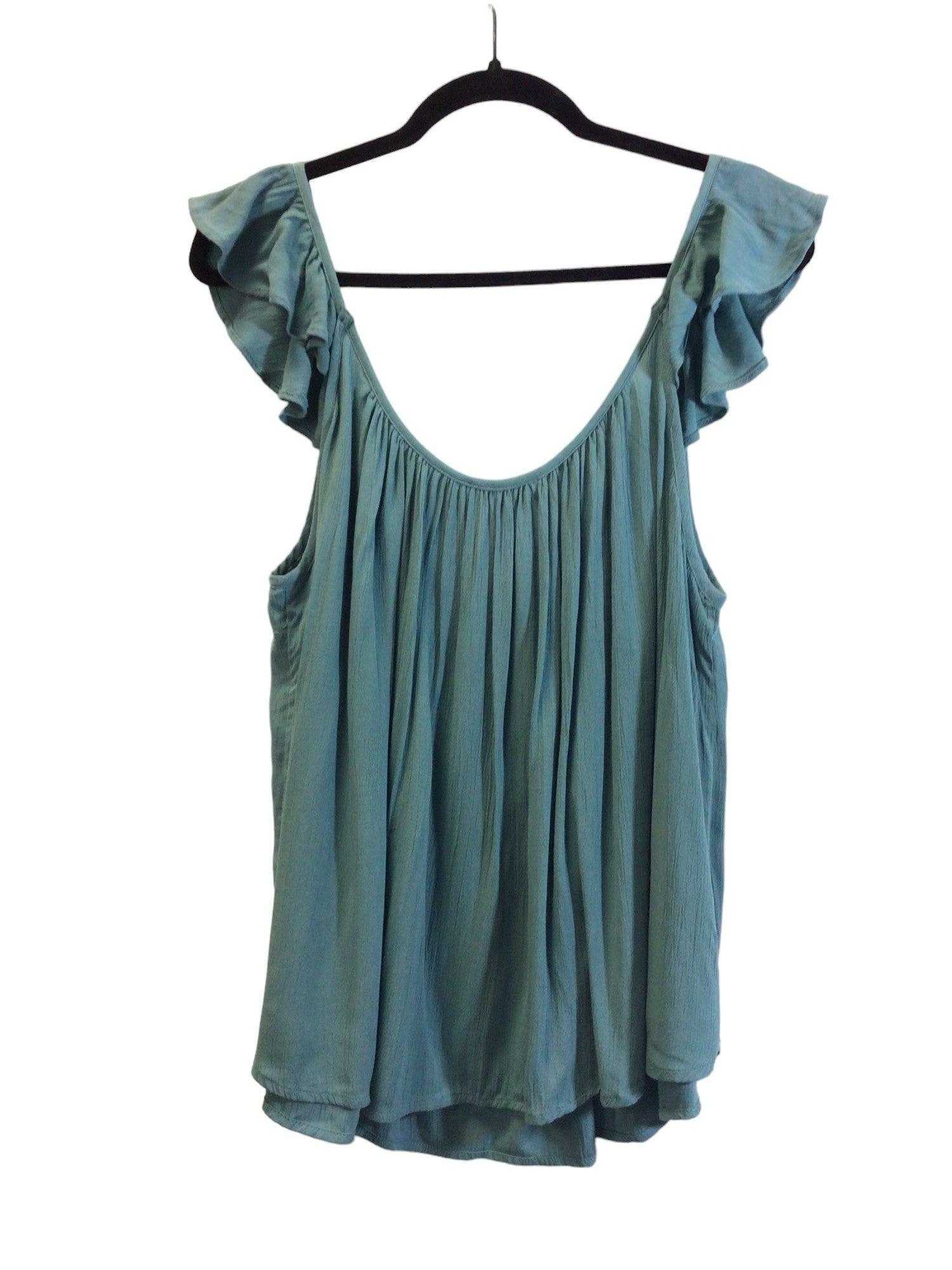 KOY RESORT Stylish Women's Blue Regular-Fit Blouse - Size L