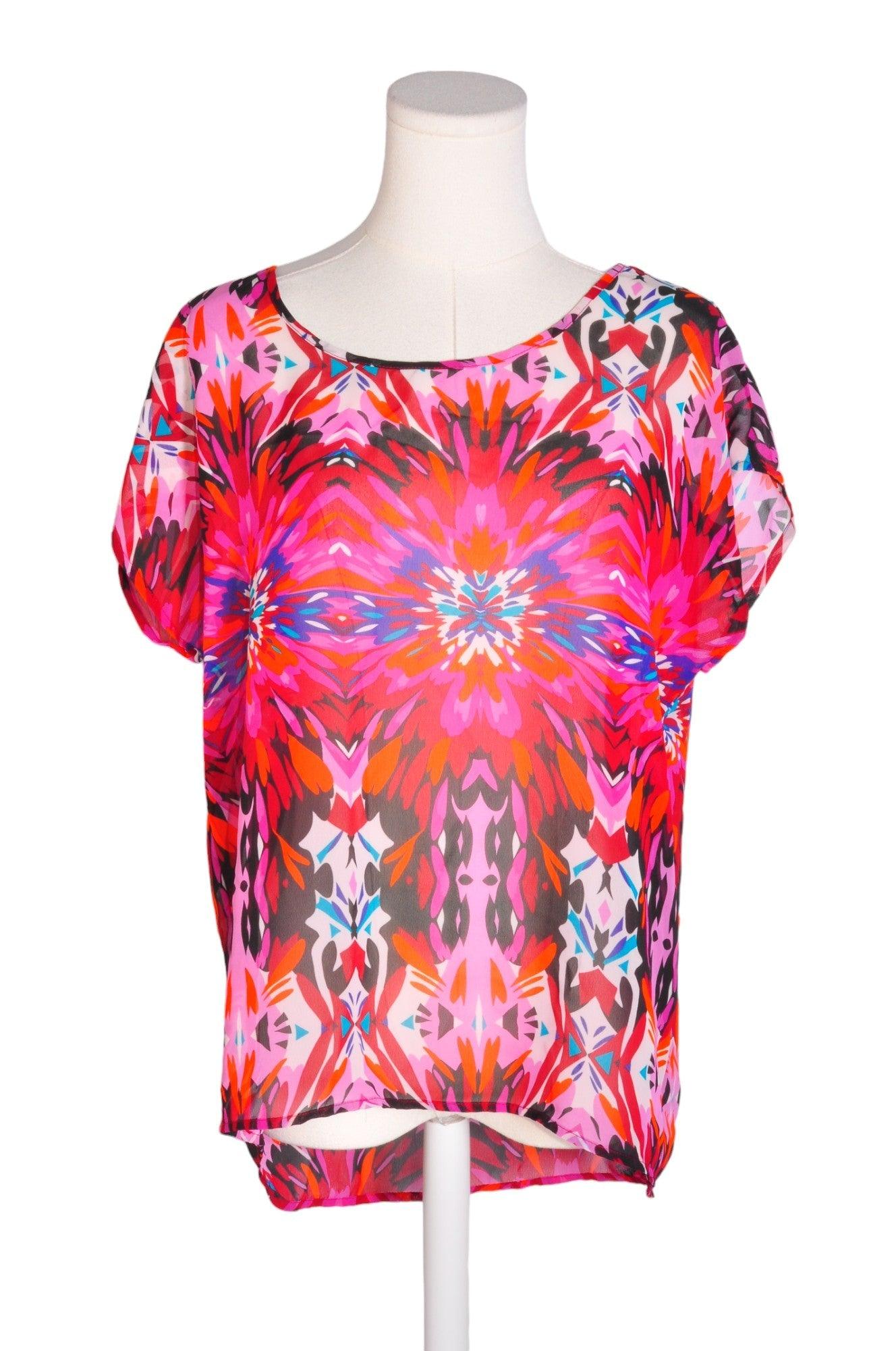 Stylish JESSICA Pink Regular-Fit Women's Blouse - Size 12