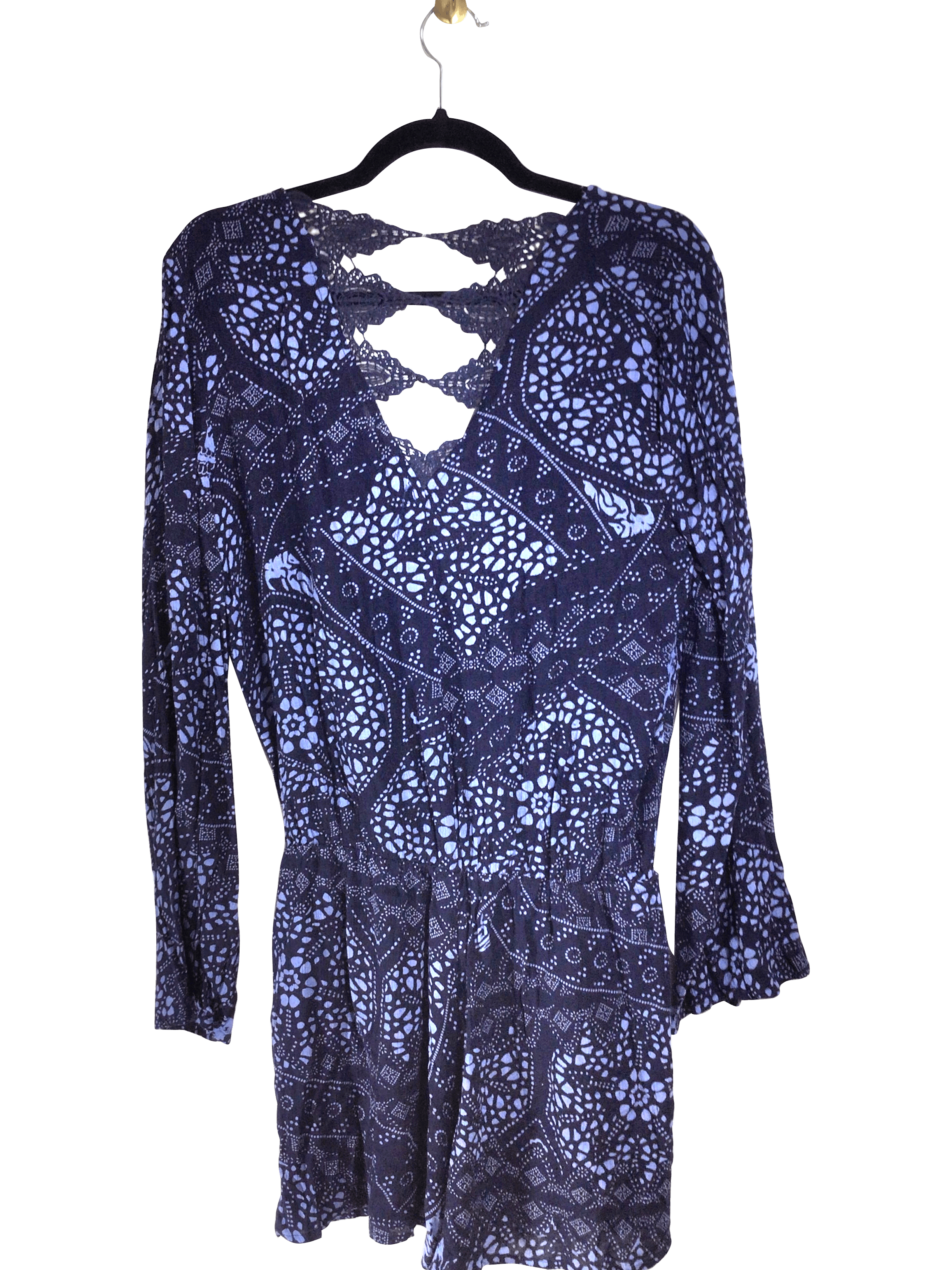 DEX Women's Blue Regular-Fit Second-Hand Rompers - Size S