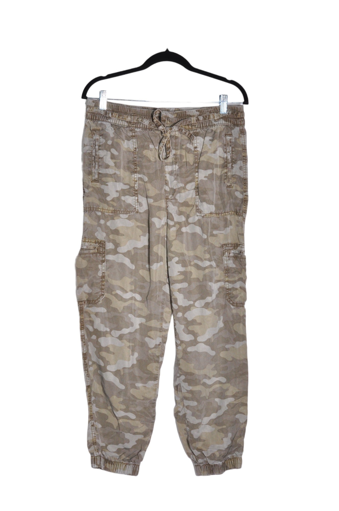Stylish AMERICAN EAGLE Women's Green Cargo Pants - Regular Fit, Size M