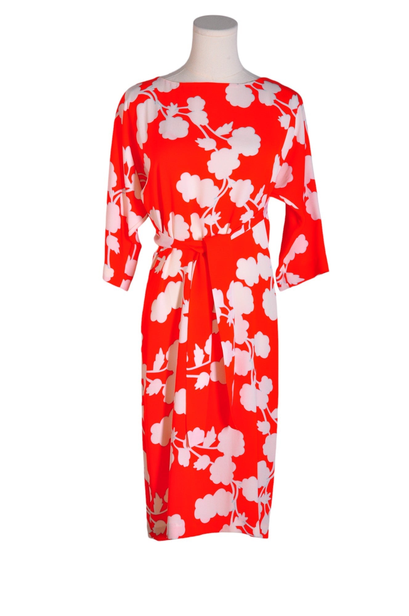 DIANE VAN FURSTENBERG Stylish Orange Regular Fit Women's Maxi Dress - Size 6
