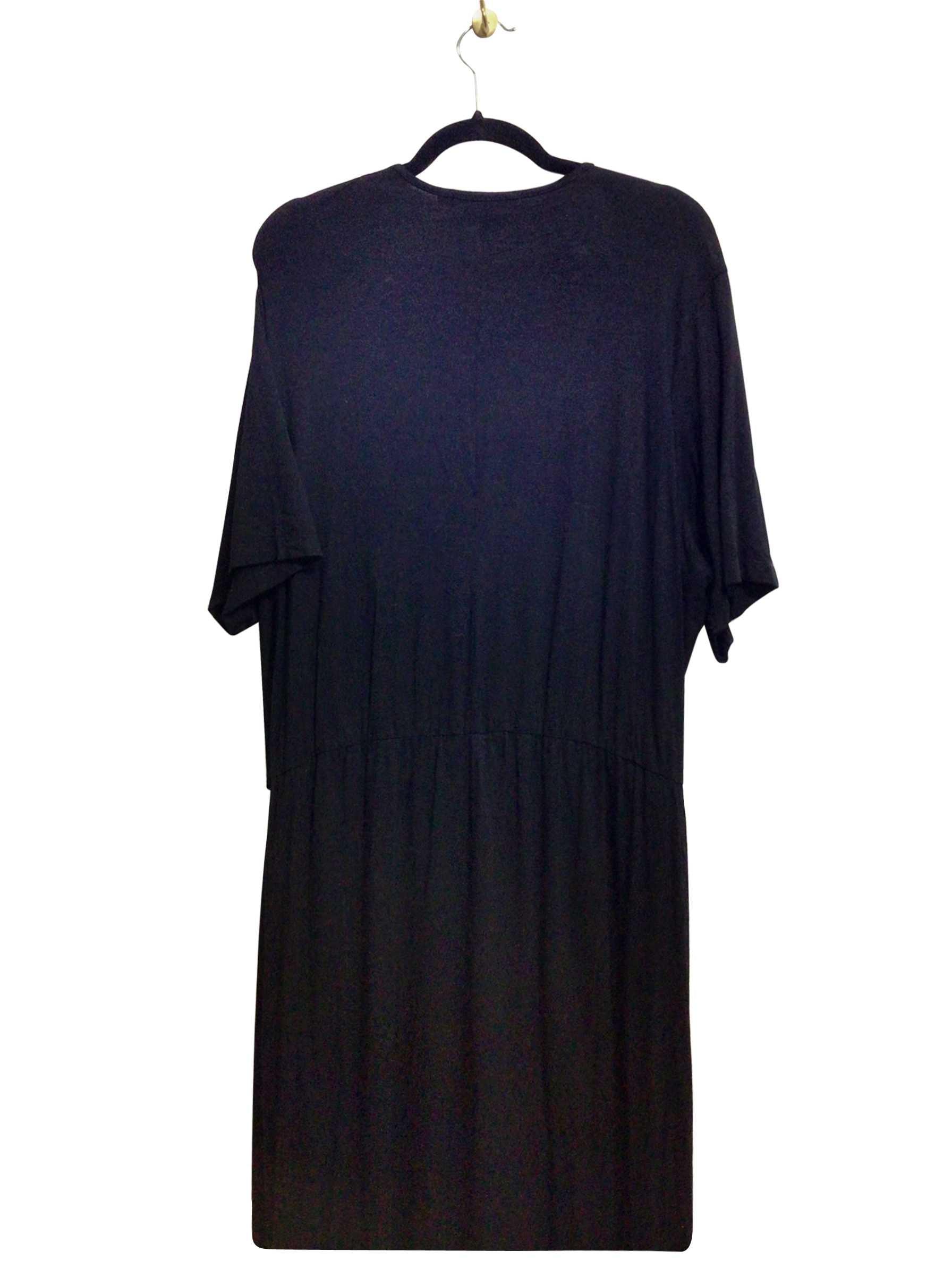 JUSTFAB Stylish Regular Fit Black Midi Dress - Size 3X