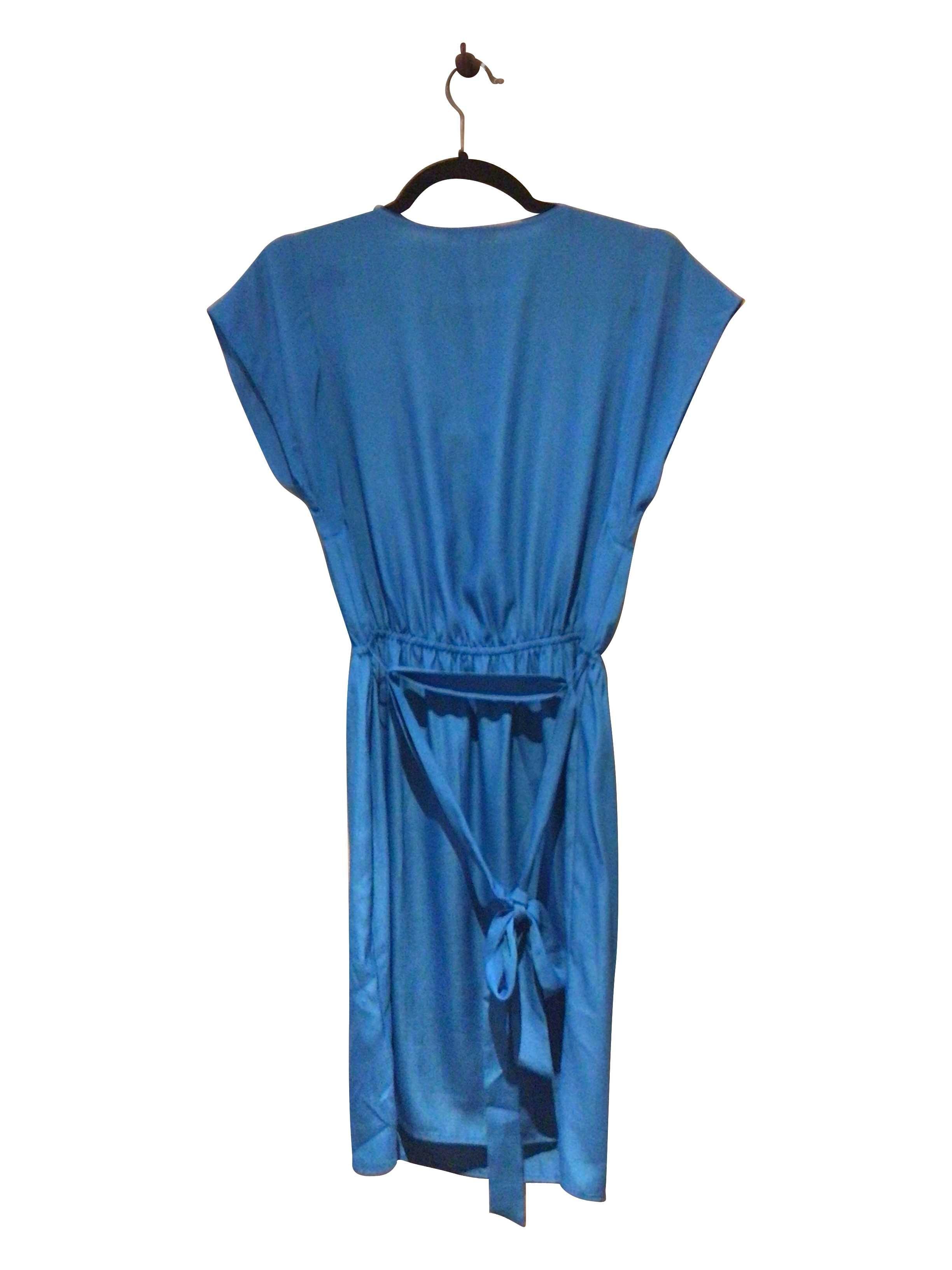 JACOB Stylish Regular Fit Blue Wrap Dress - Size XS