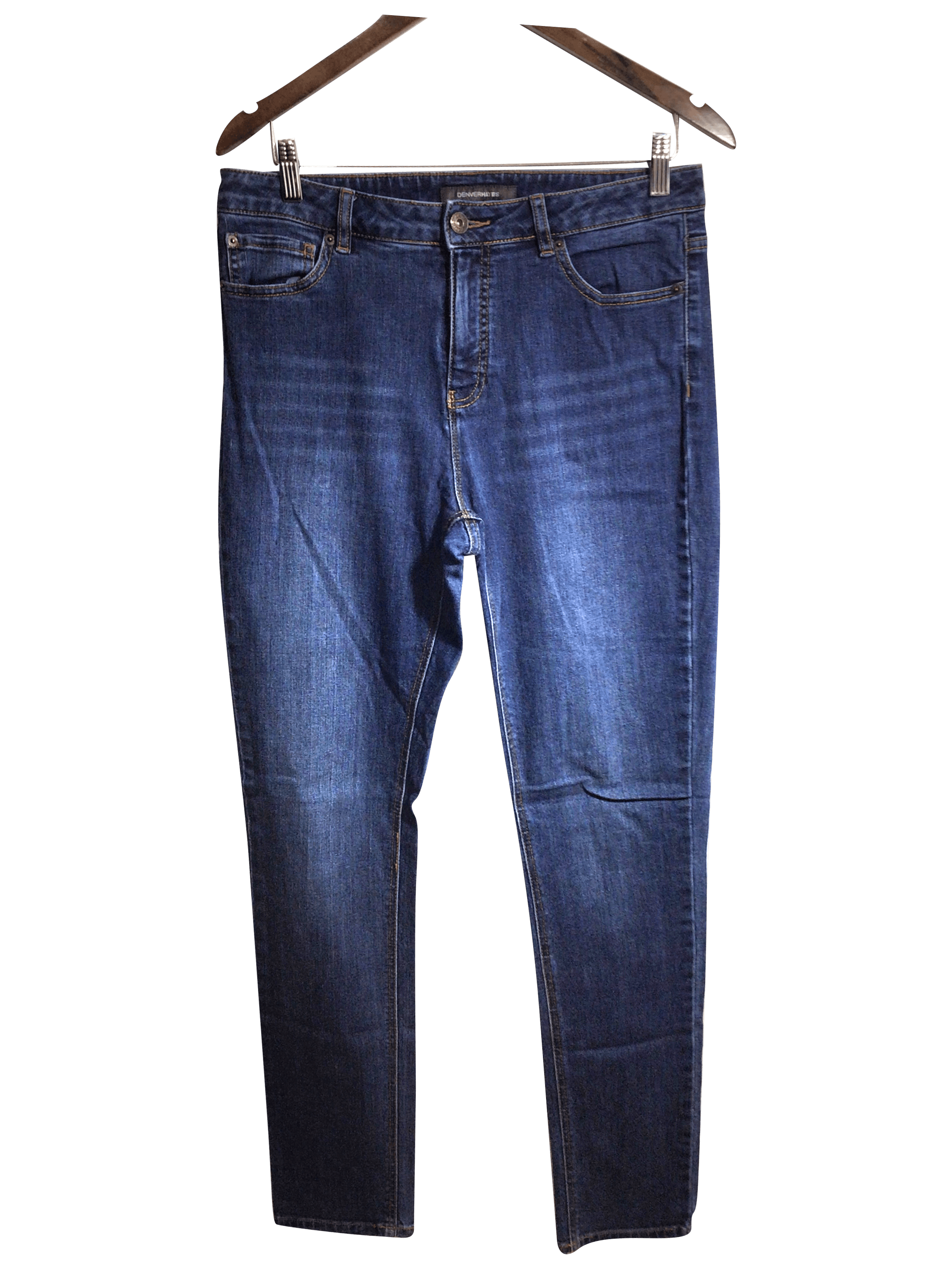 DENVER HAYES Stylish Women's Blue Regular Fit Straight-Legged Jeans - Size 10x32