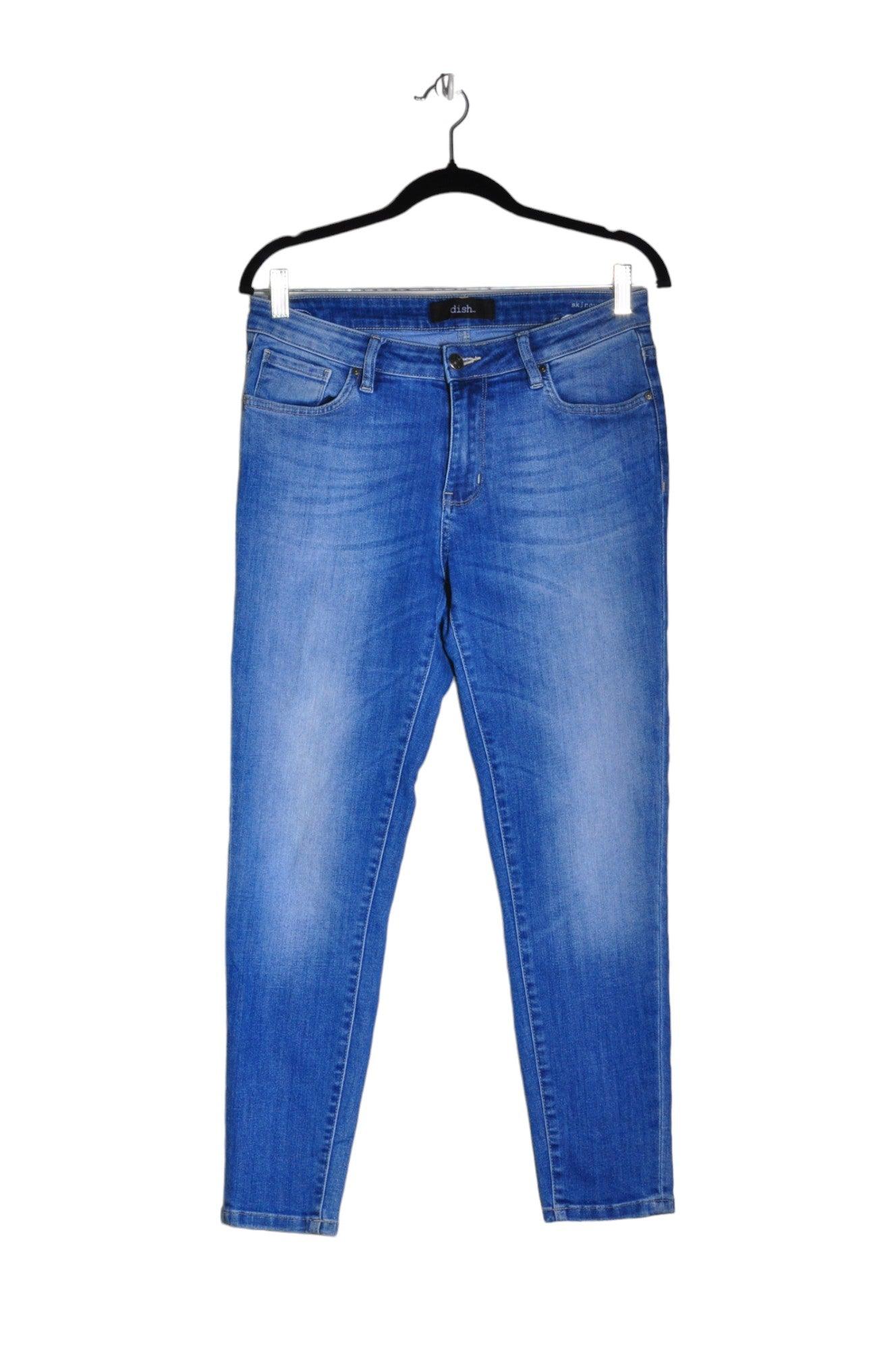 DISH Women's Stylish Blue Regular Fit Straight-Legged Second-Hand Jeans - 29x26