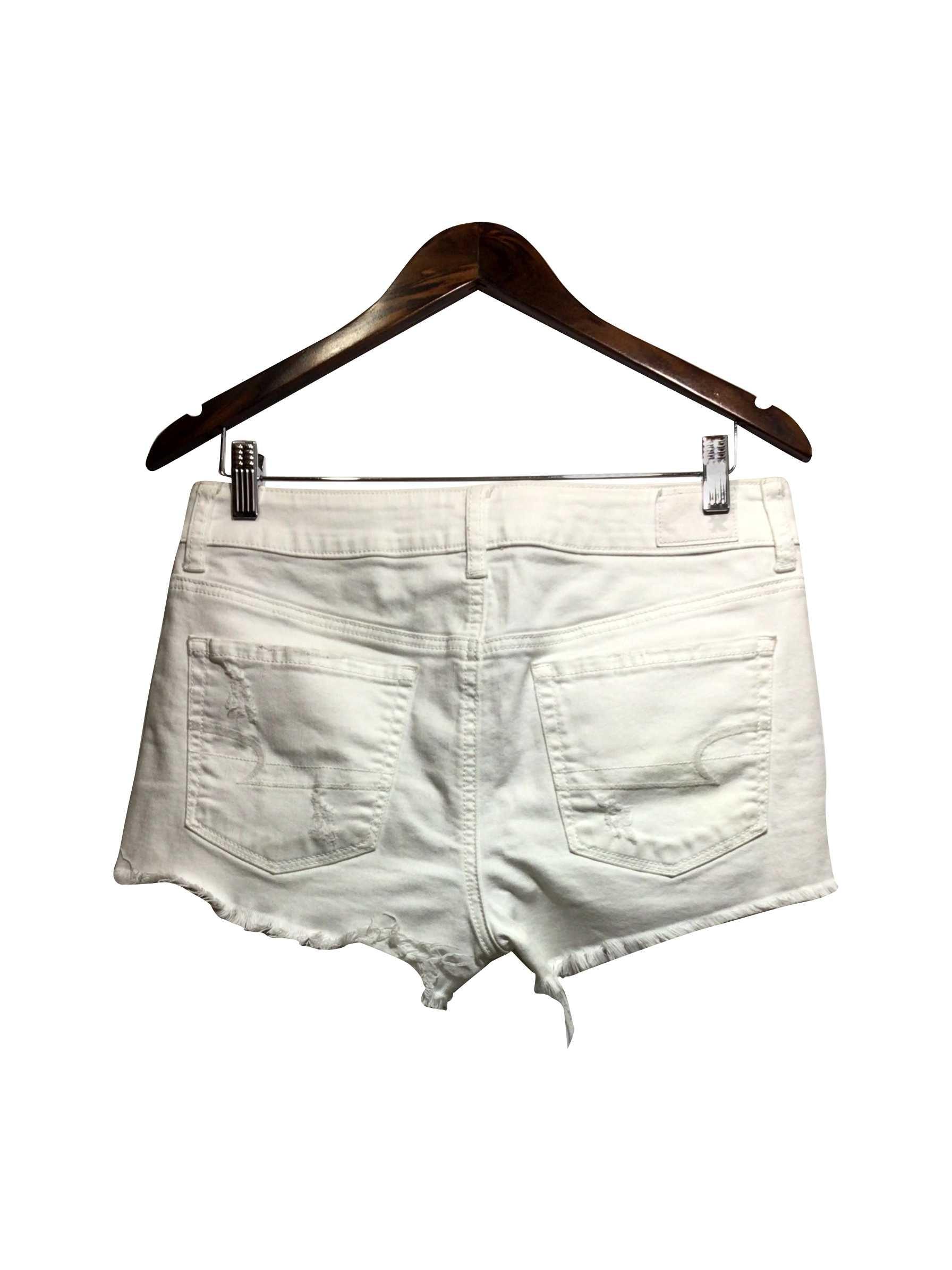 AMERICAN EAGLE Stylish Regular Fit White Pant Shorts - Size 8