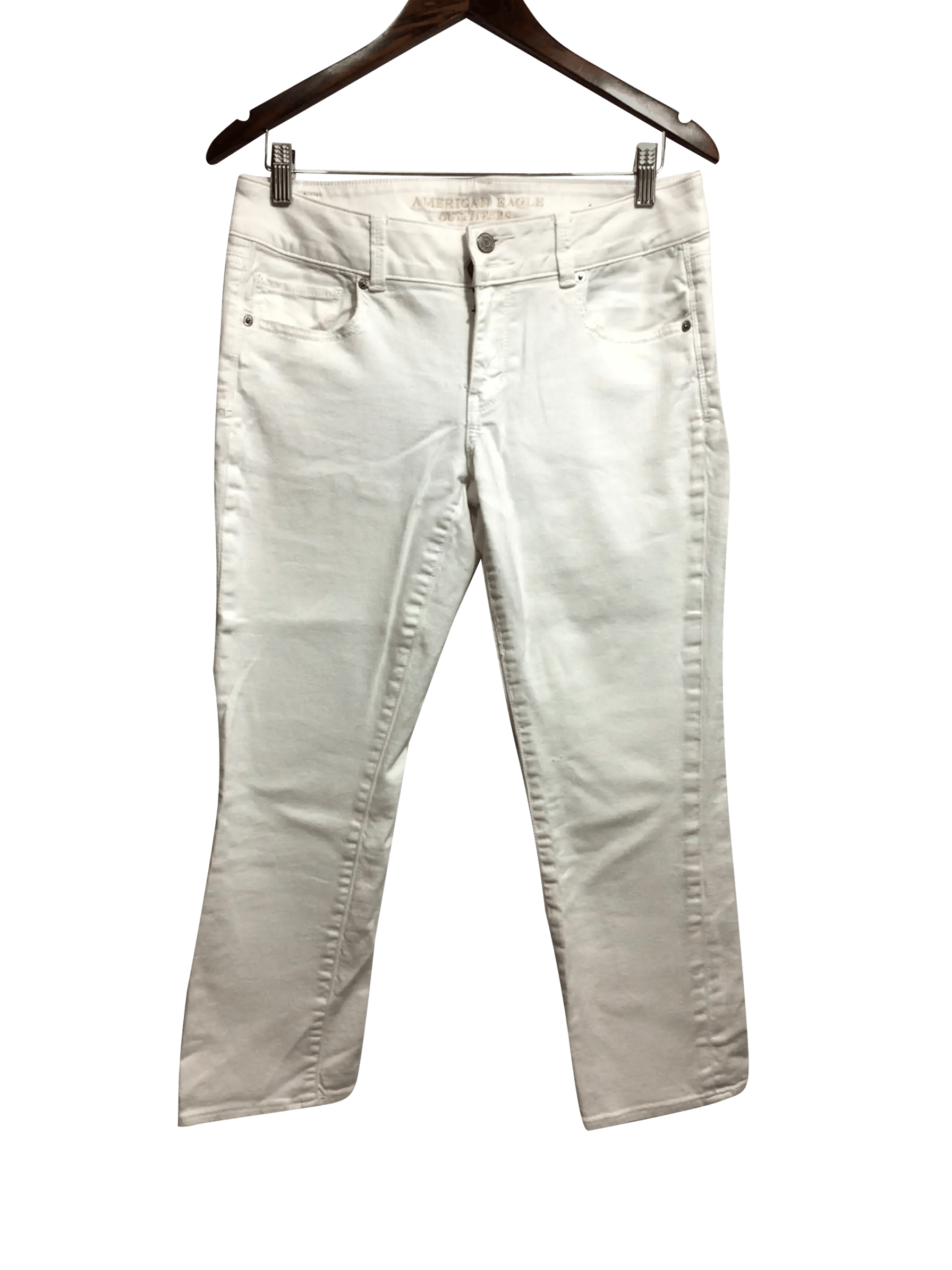 AMERICAN EAGLE Premium White Regular Fit Straight - Legged Jeans Size 10