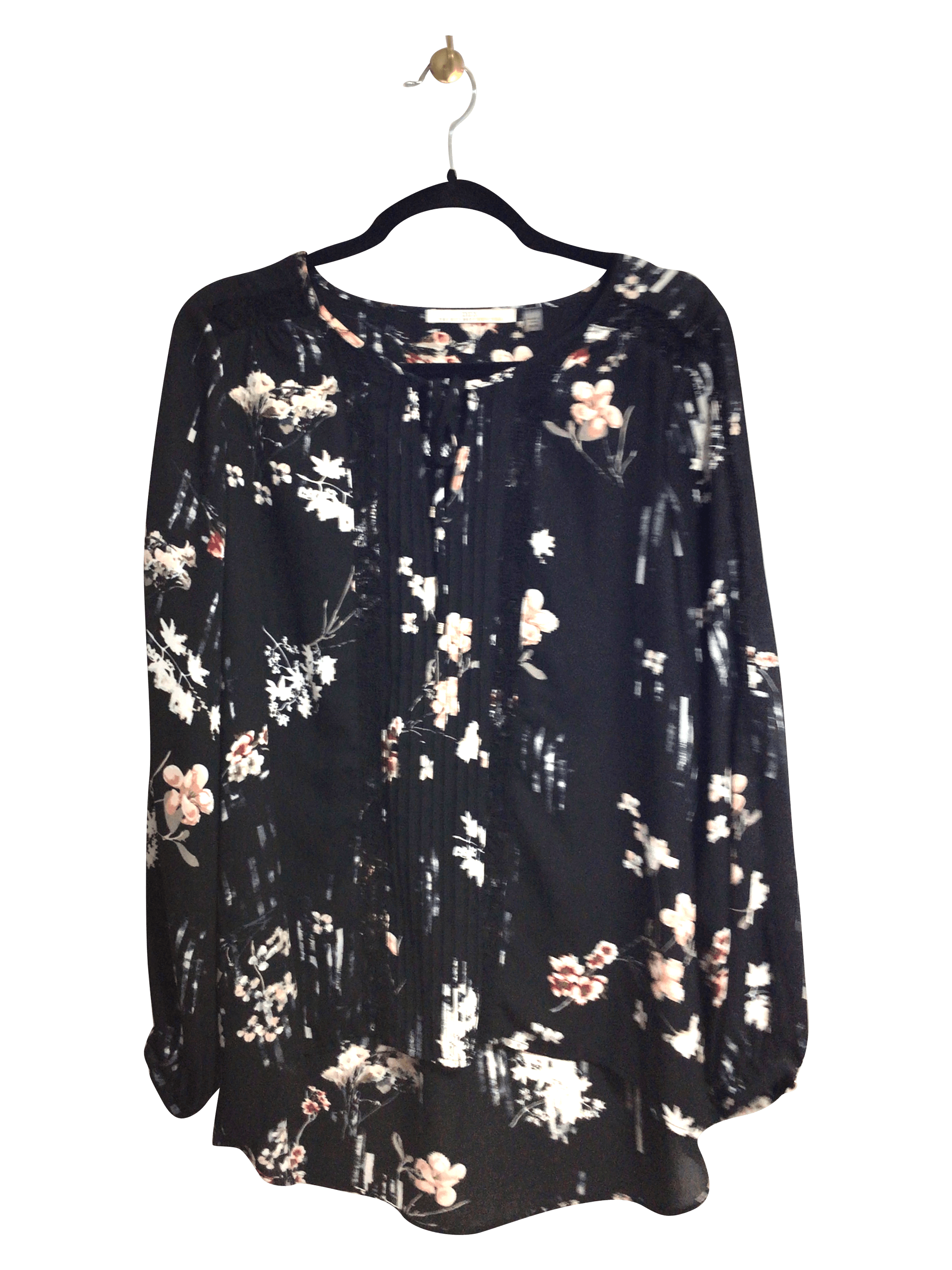 Stylish DEX Women's Regular-Fit Black Blouse - Size M