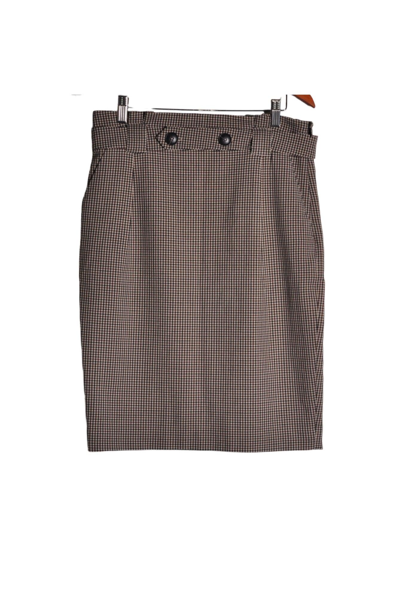 Stylish RW&CO Women's Regular-Fit Beige Pencil Skirt - Size 10