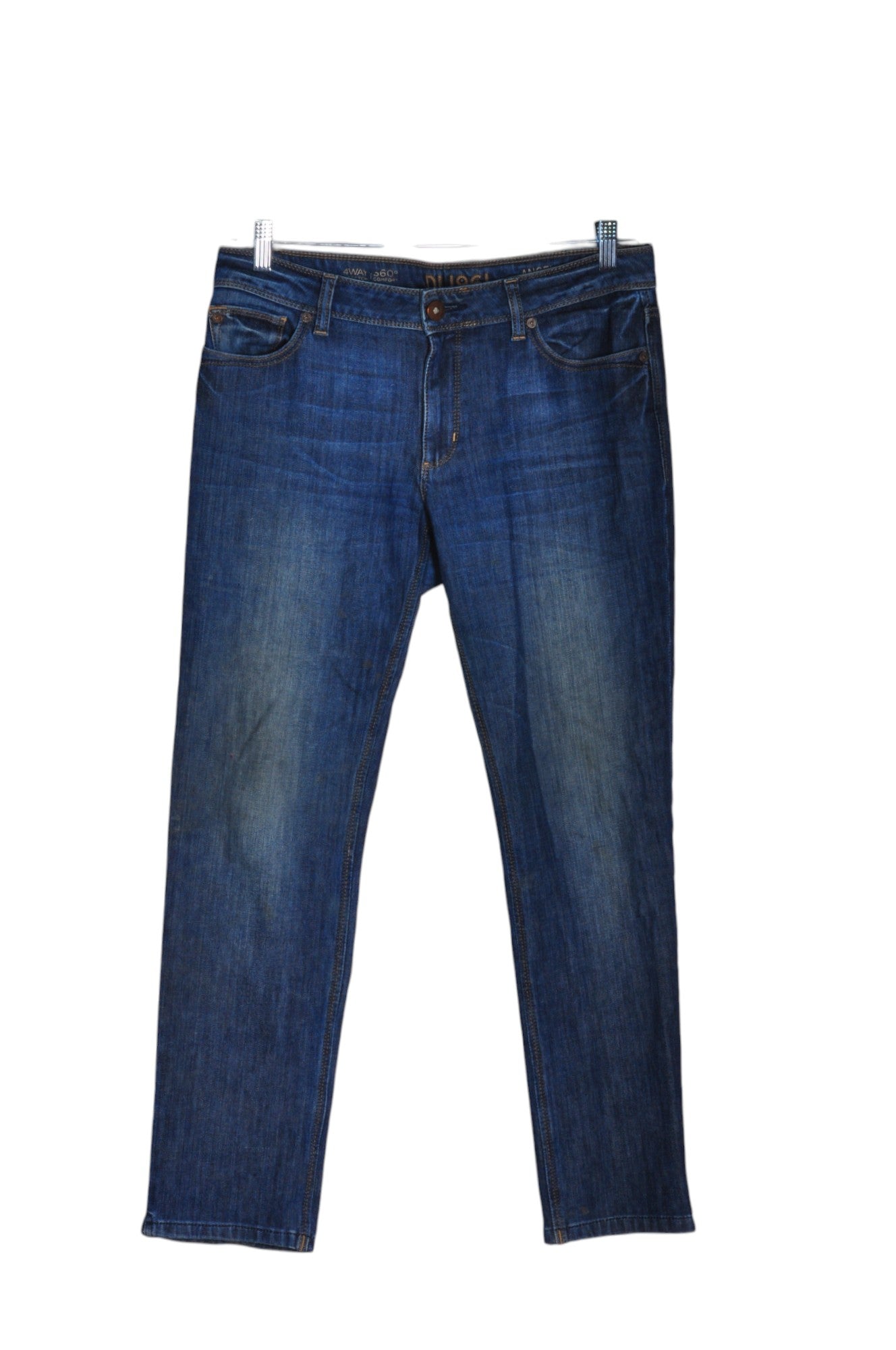 DL1961 Women's Stylish Blue Regular Fit Straight-Legged Jeans - Size 31