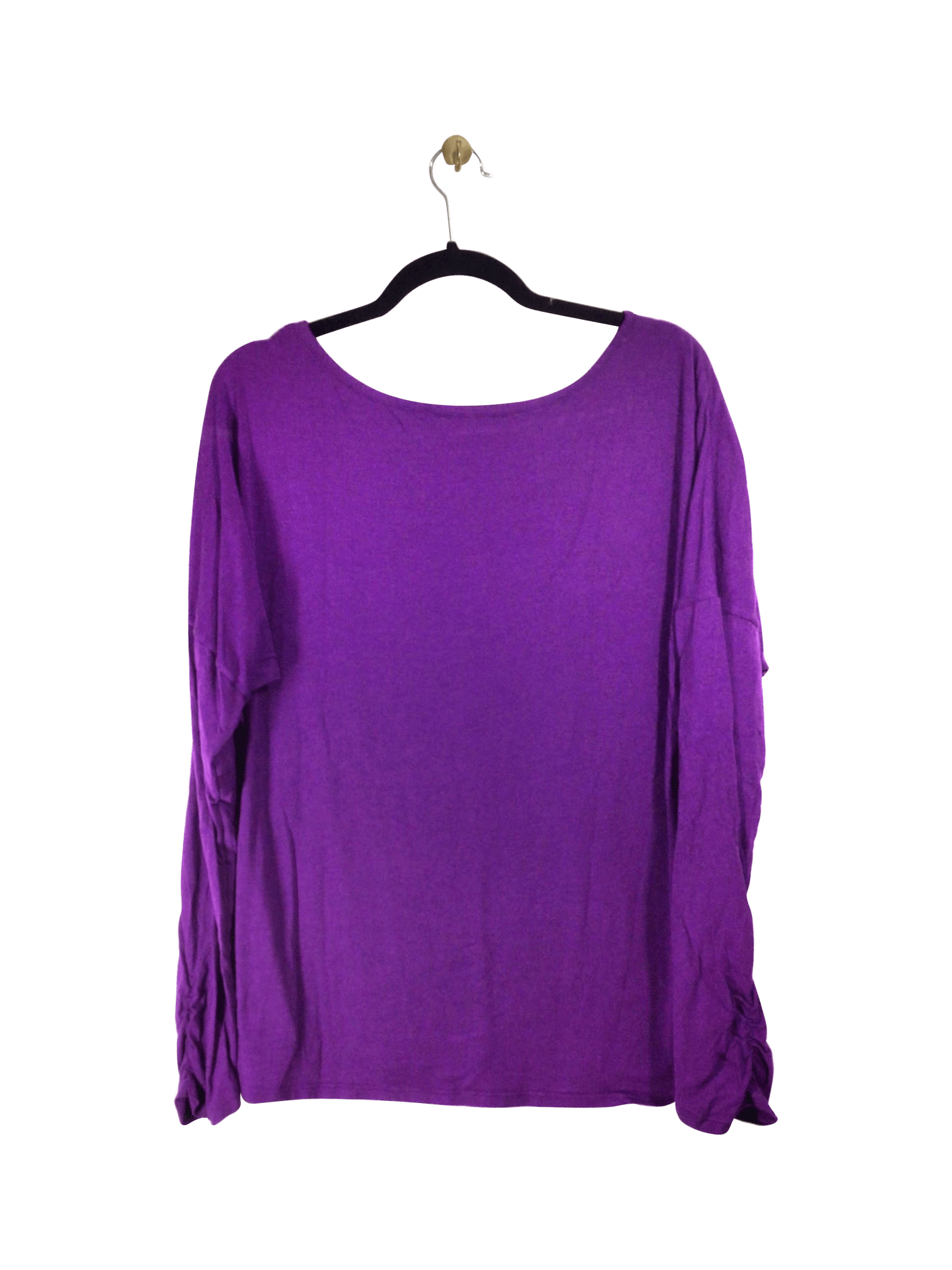DANSKIN NOW Purple Regular Fit Long Sleeve Crew Neck T-shirt - XL
