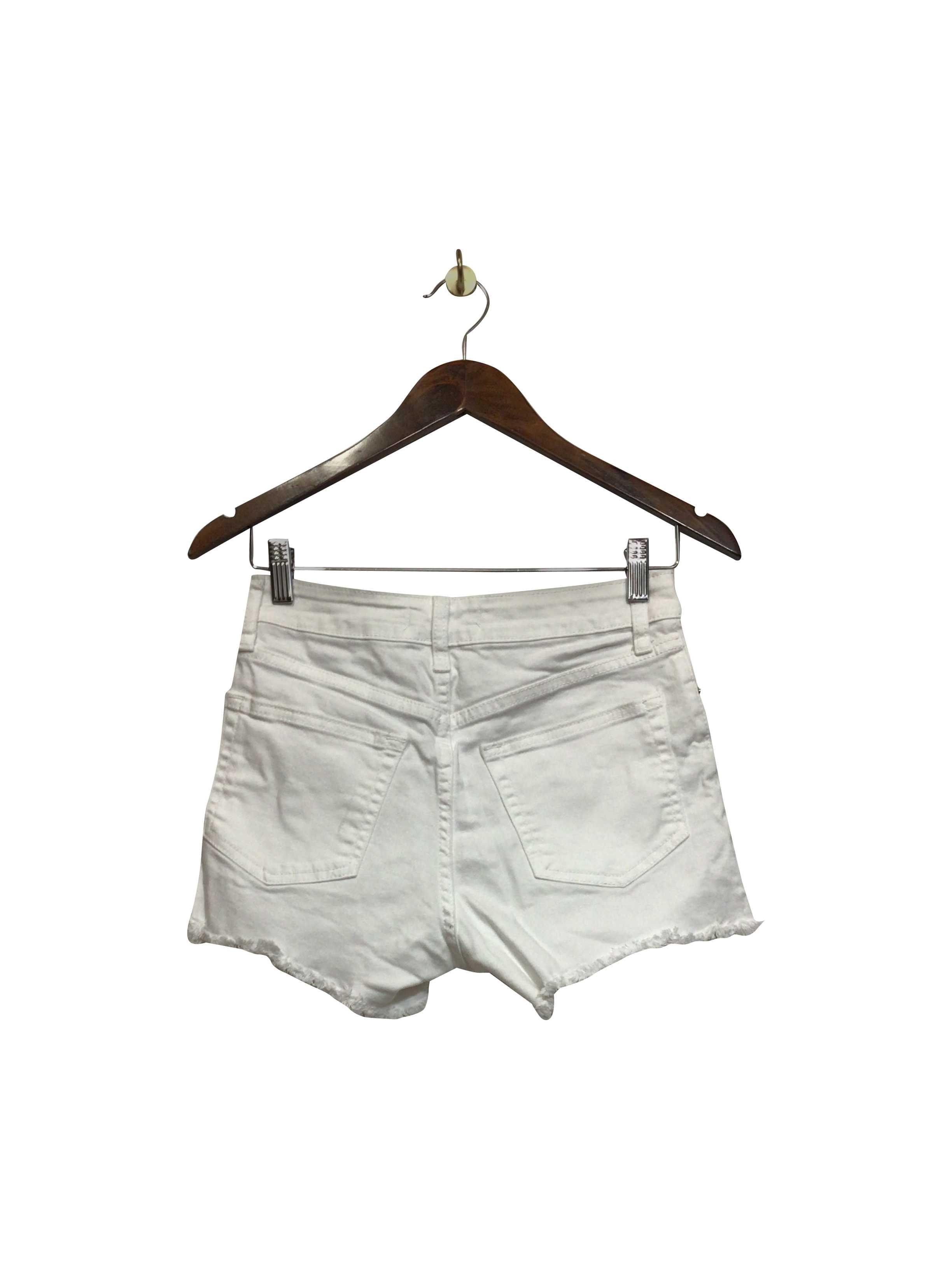 JUST USA Trendy Regular Fit White Jean Shorts - Size XS