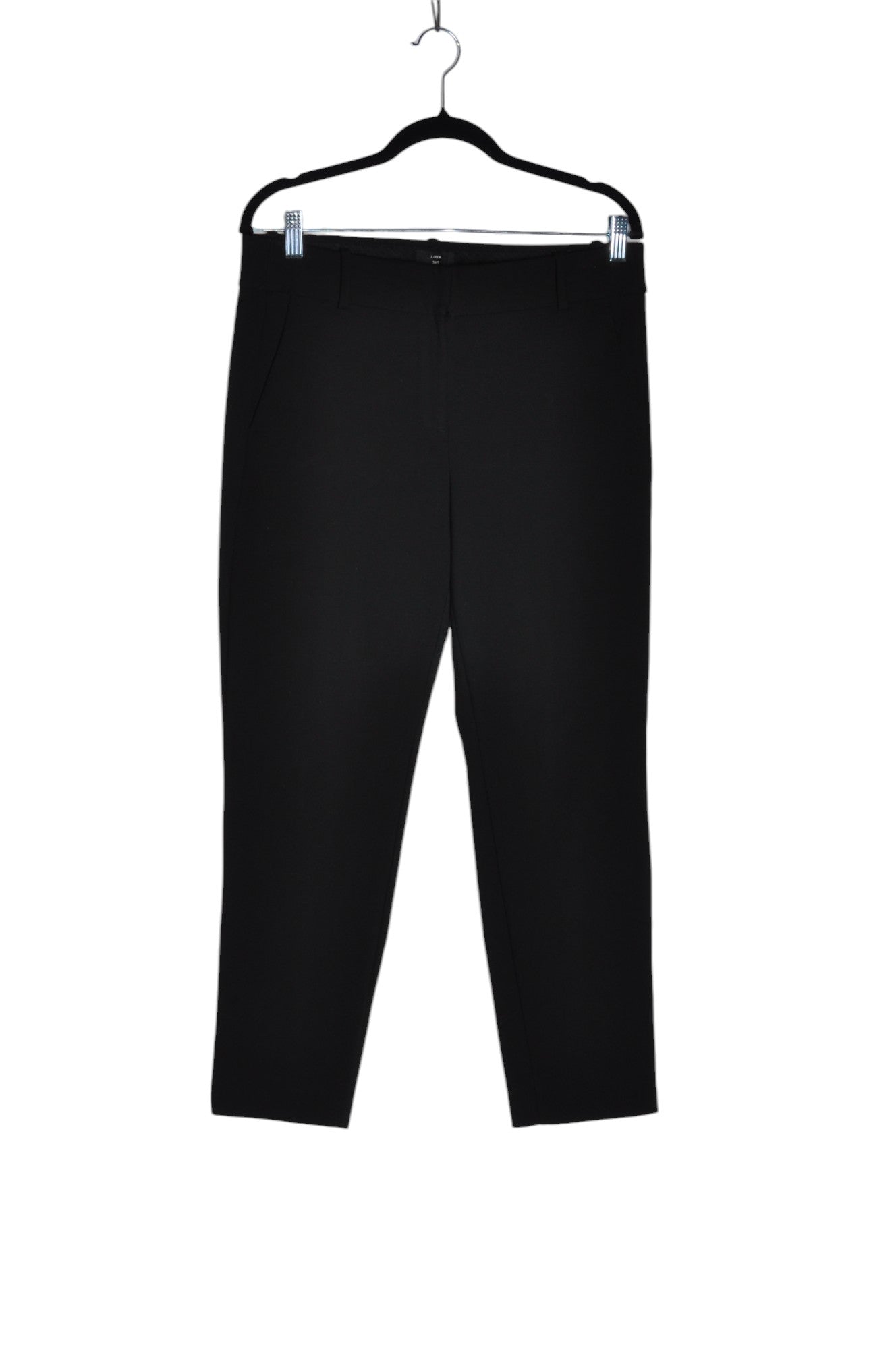 J. CREW Women's Stylish Black Regular Fit Size 8 Second - Hand Work Pants