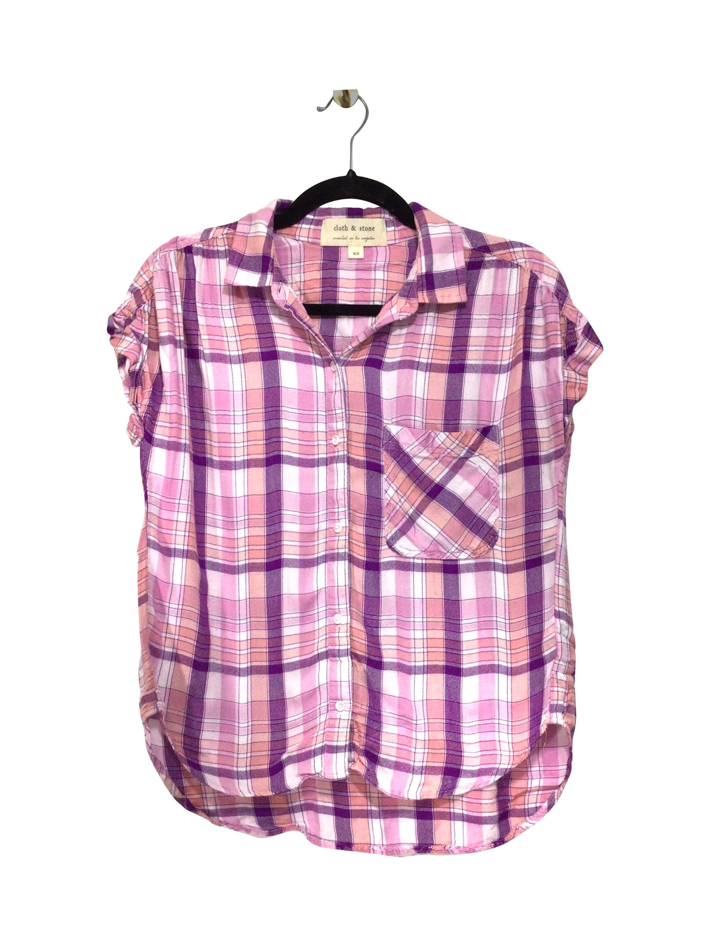 CLOTH & STONE Charming Pink Regular Fit Button-down Top - XS