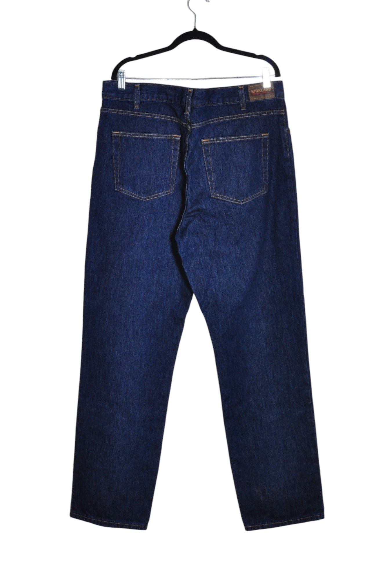 KIRKLAND Stylish Blue Regular Fit Women's Straight-Legged Jeans - Size 36x32