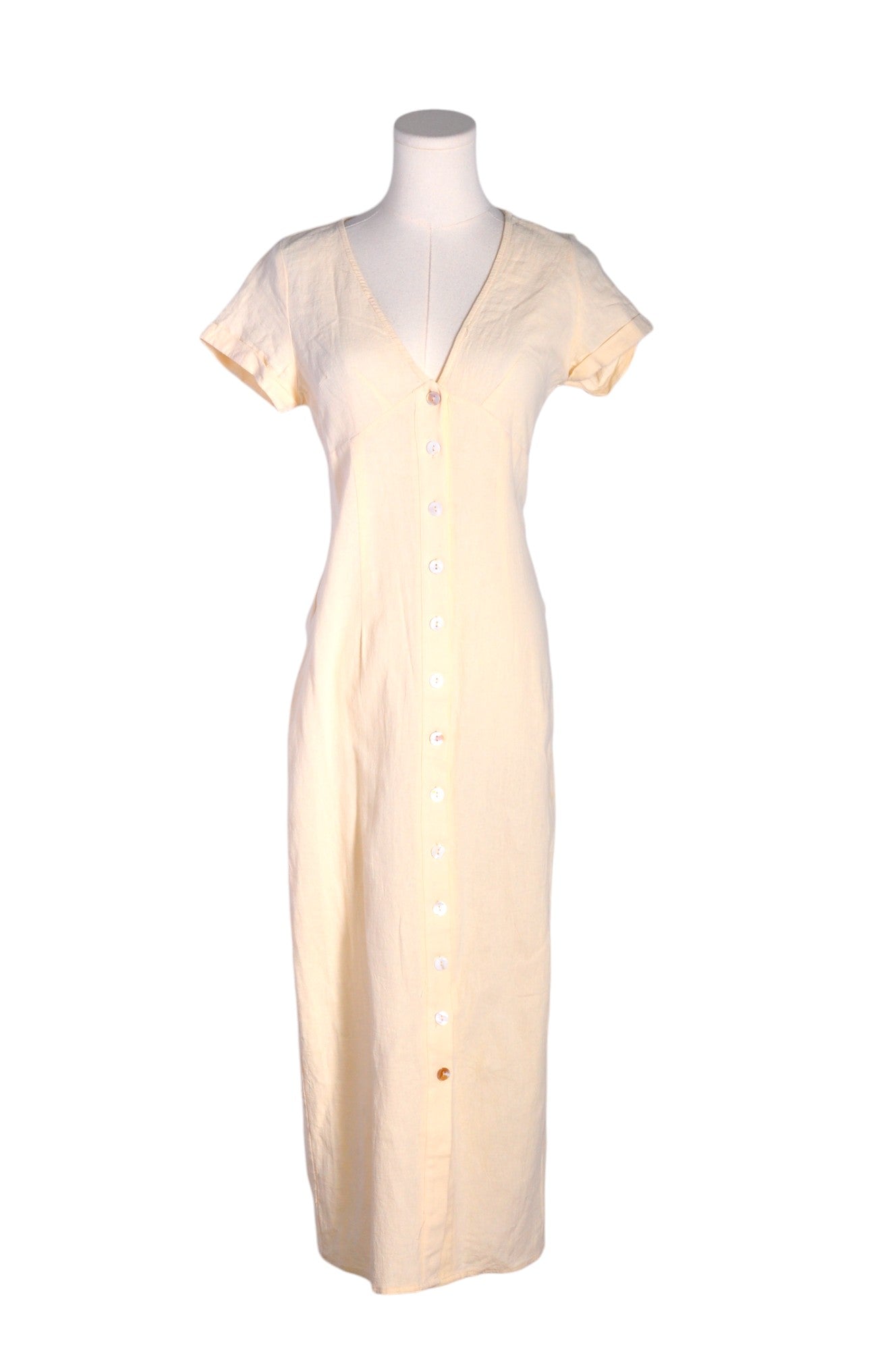 CIDER Women's Beige Regular Fit Maxi Dress - Size S