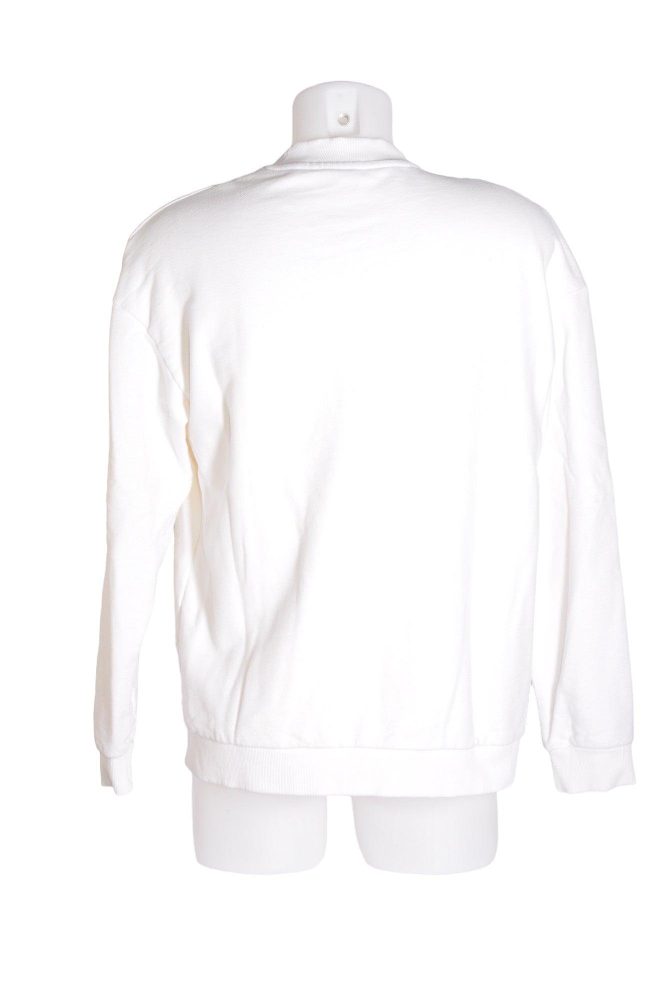 JACK AND JONES Stylish Men's White Regular Fit Long Sleeve T-Shirt - Size L
