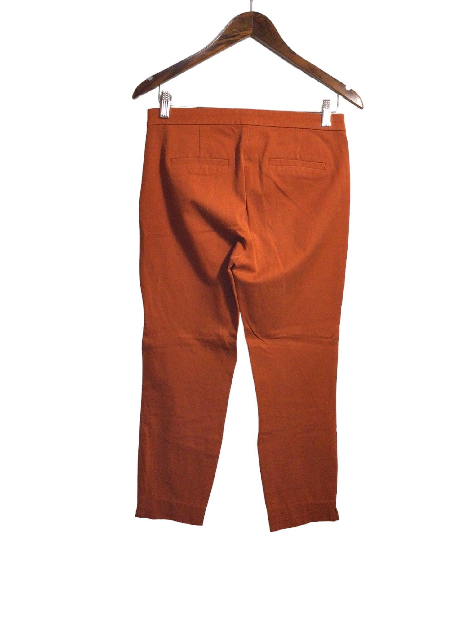 J. CREW Women's Stylish Regular Fit Orange Work Pants - Size 4
