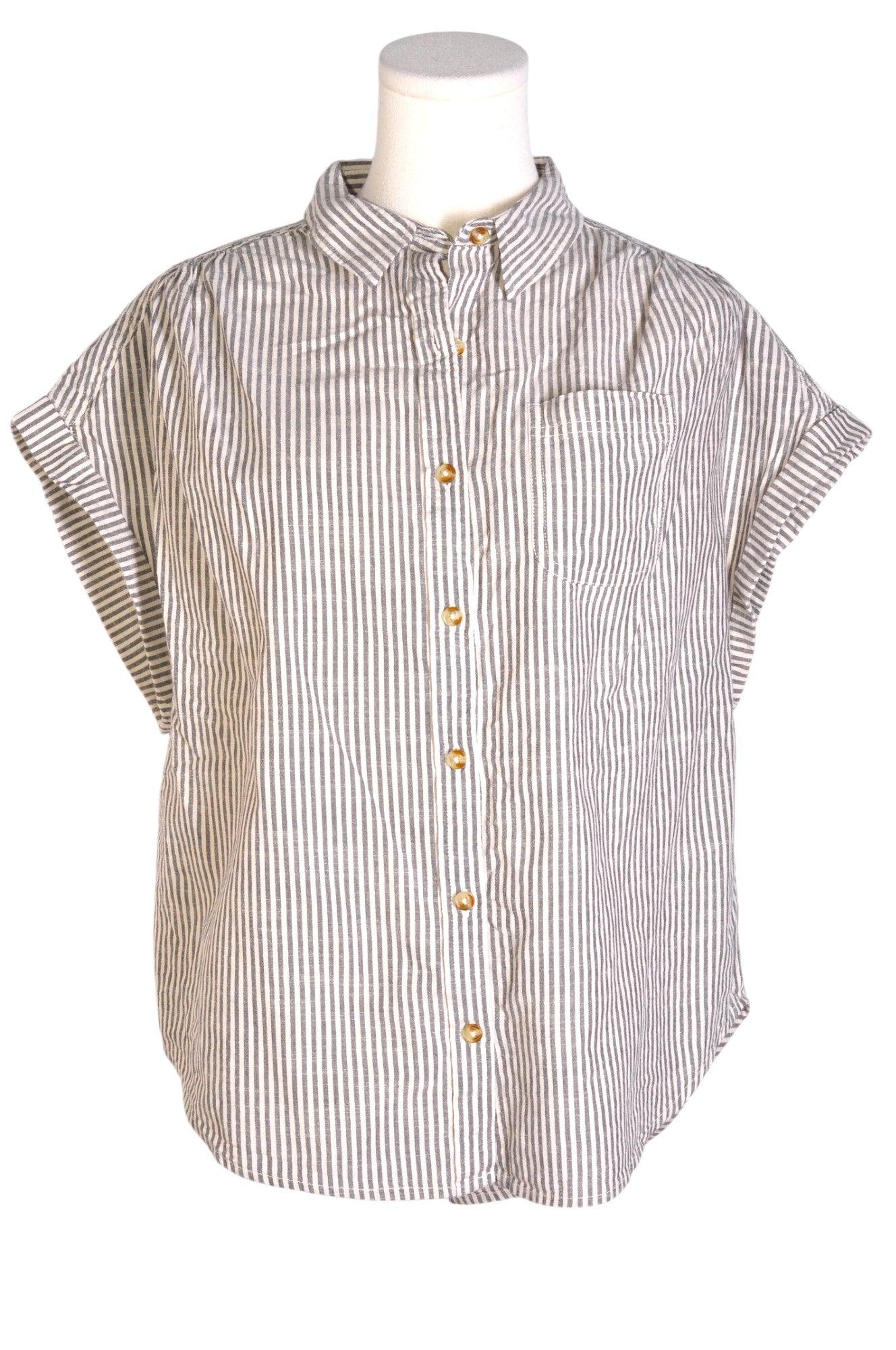 Stylish JAPNA Women's Gray Regular Fit Button Down Tops - Size L