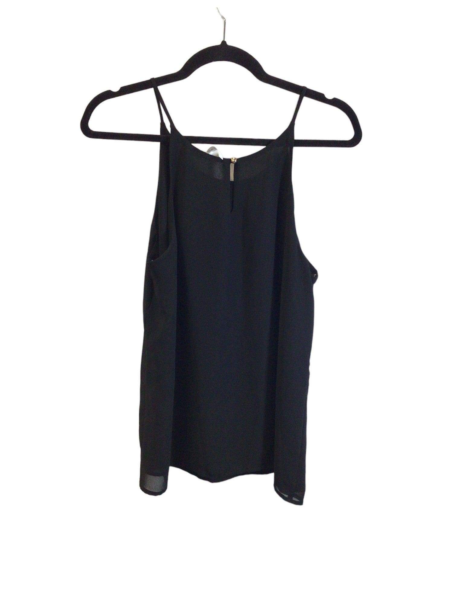 Stylish DNA Women's Regular Fit Black Tank Tops - Size L