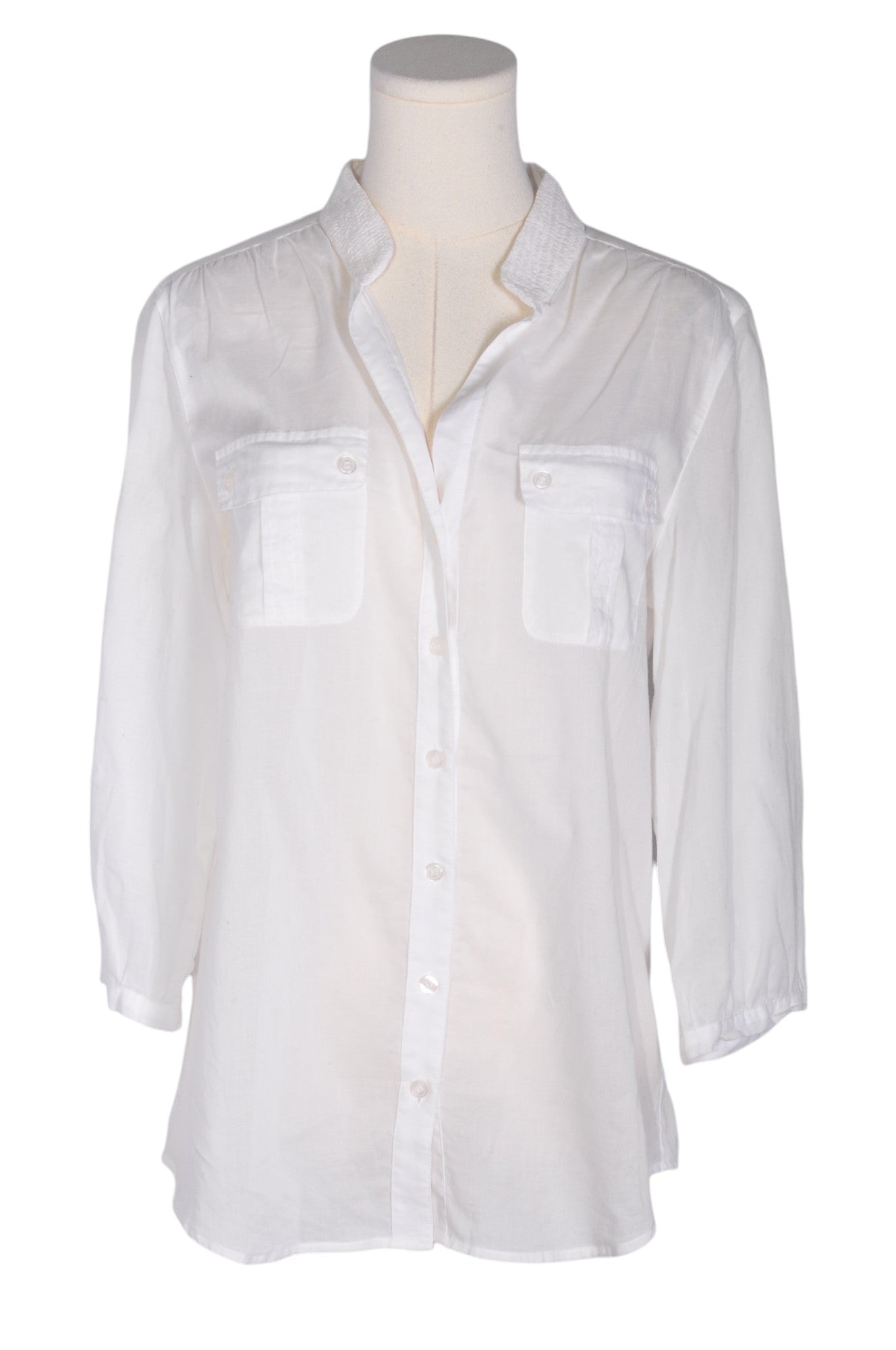 CHICO'S Stylish Women's White Button - Down Tops in Regular Fit - Size 1