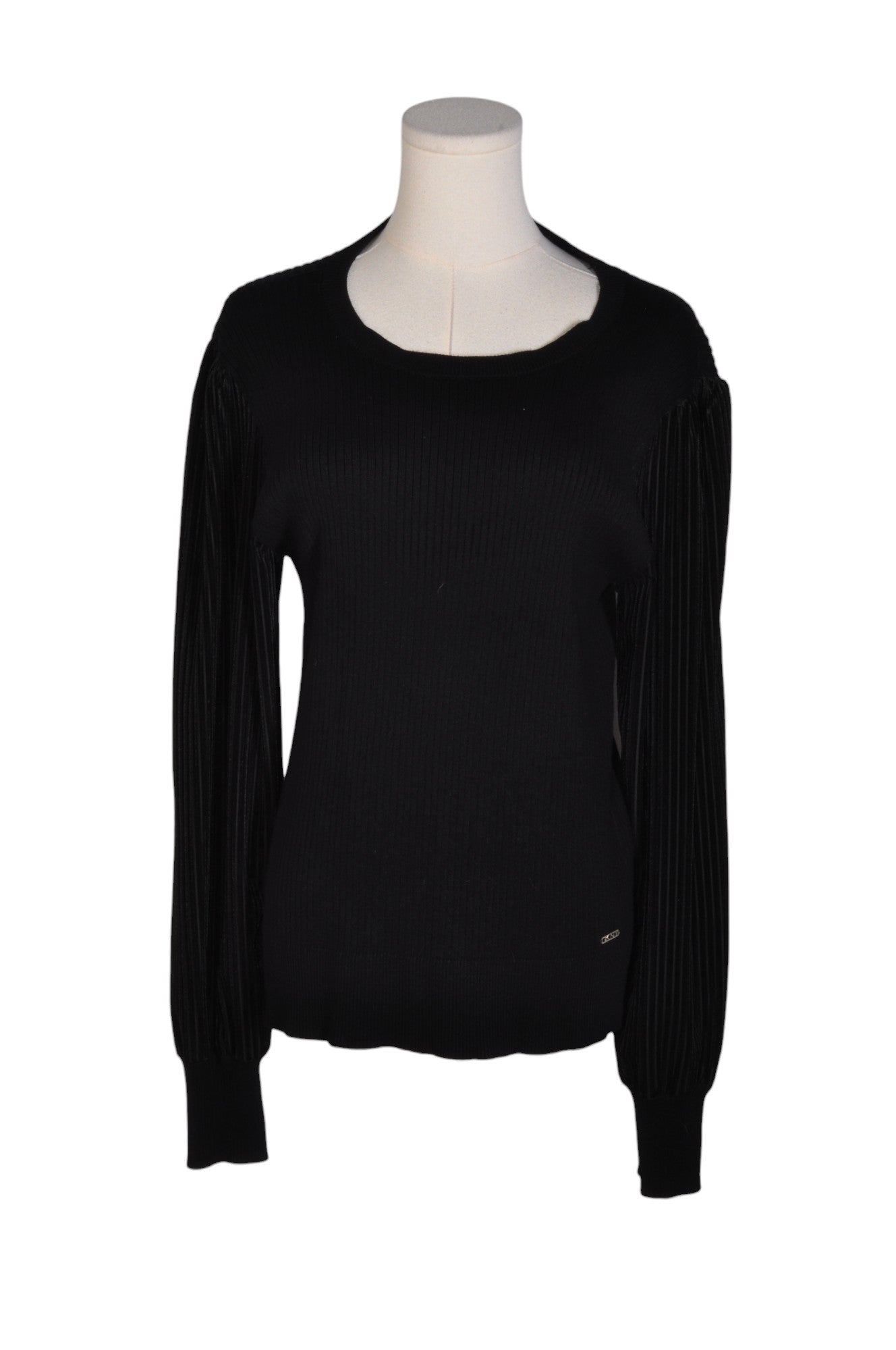 Stylish DKNY Second - Hand Women's Black Regular - Fit Sweaters in Size L
